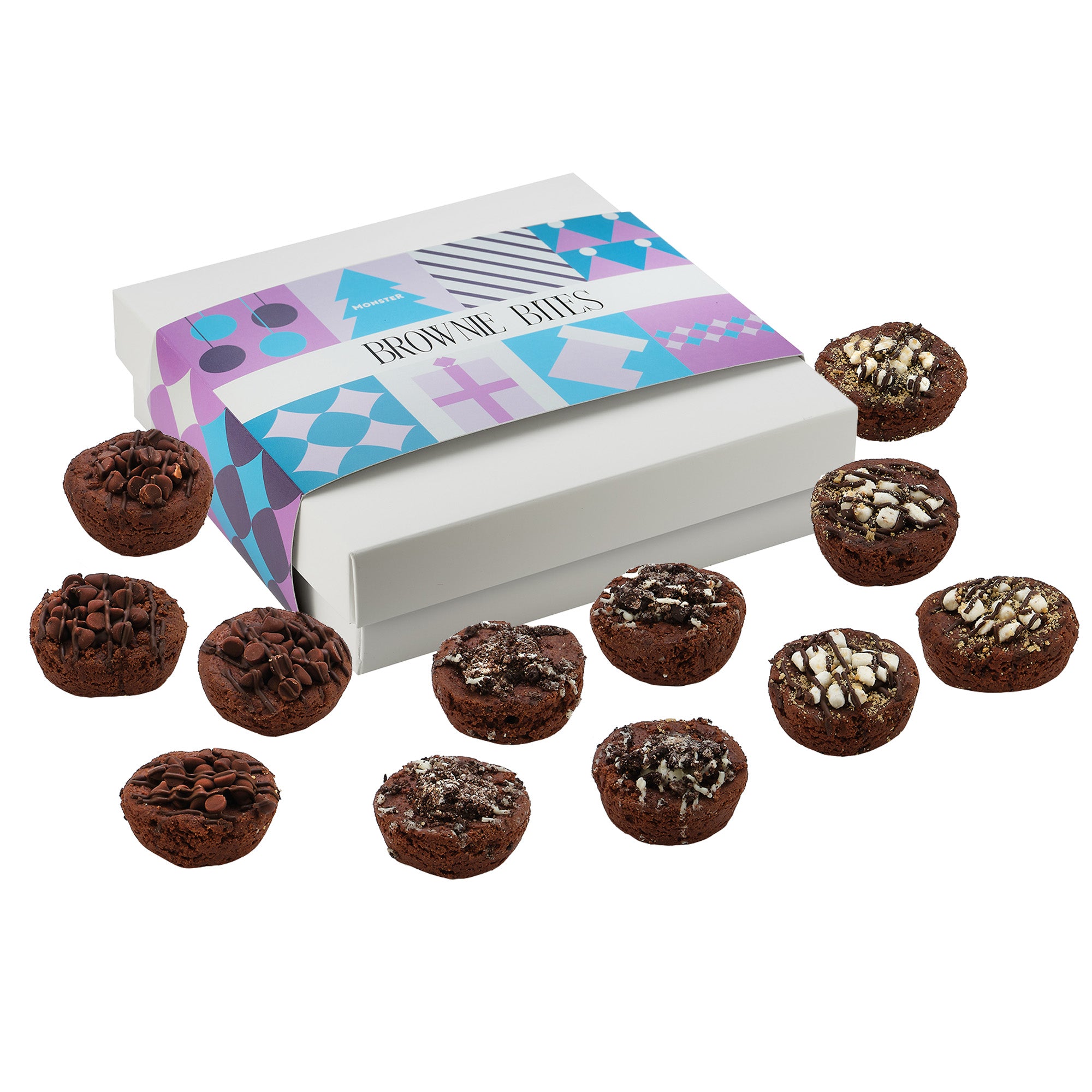 12 pc Brownie Bites in a white Gift Box 
