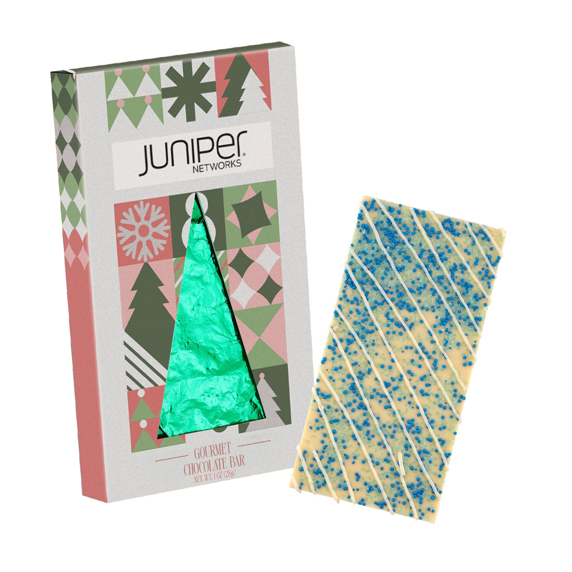 Holiday Window Box with Belgian Chocolate 1 oz.