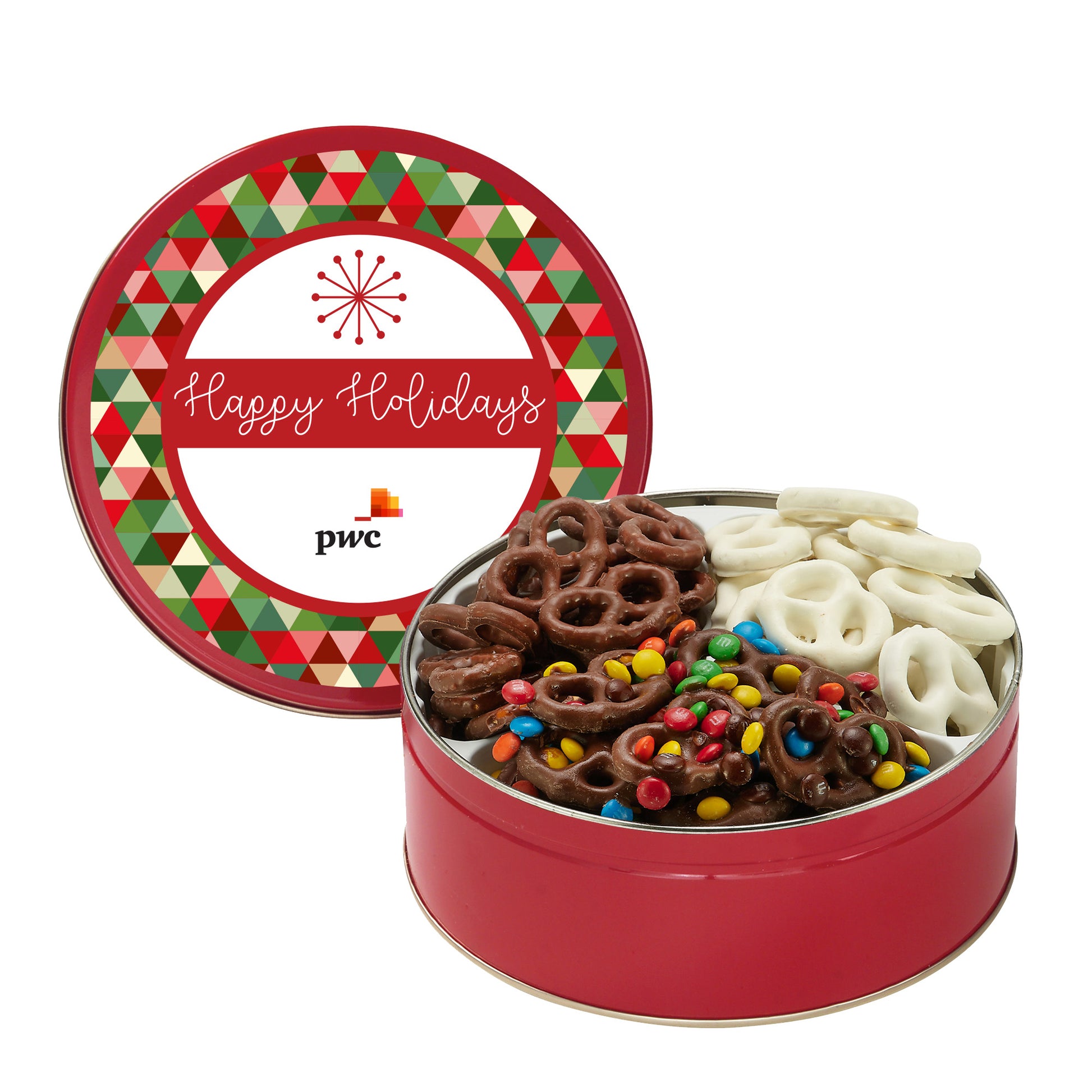 Medium 3 Way Chocolate Pretzel Tin