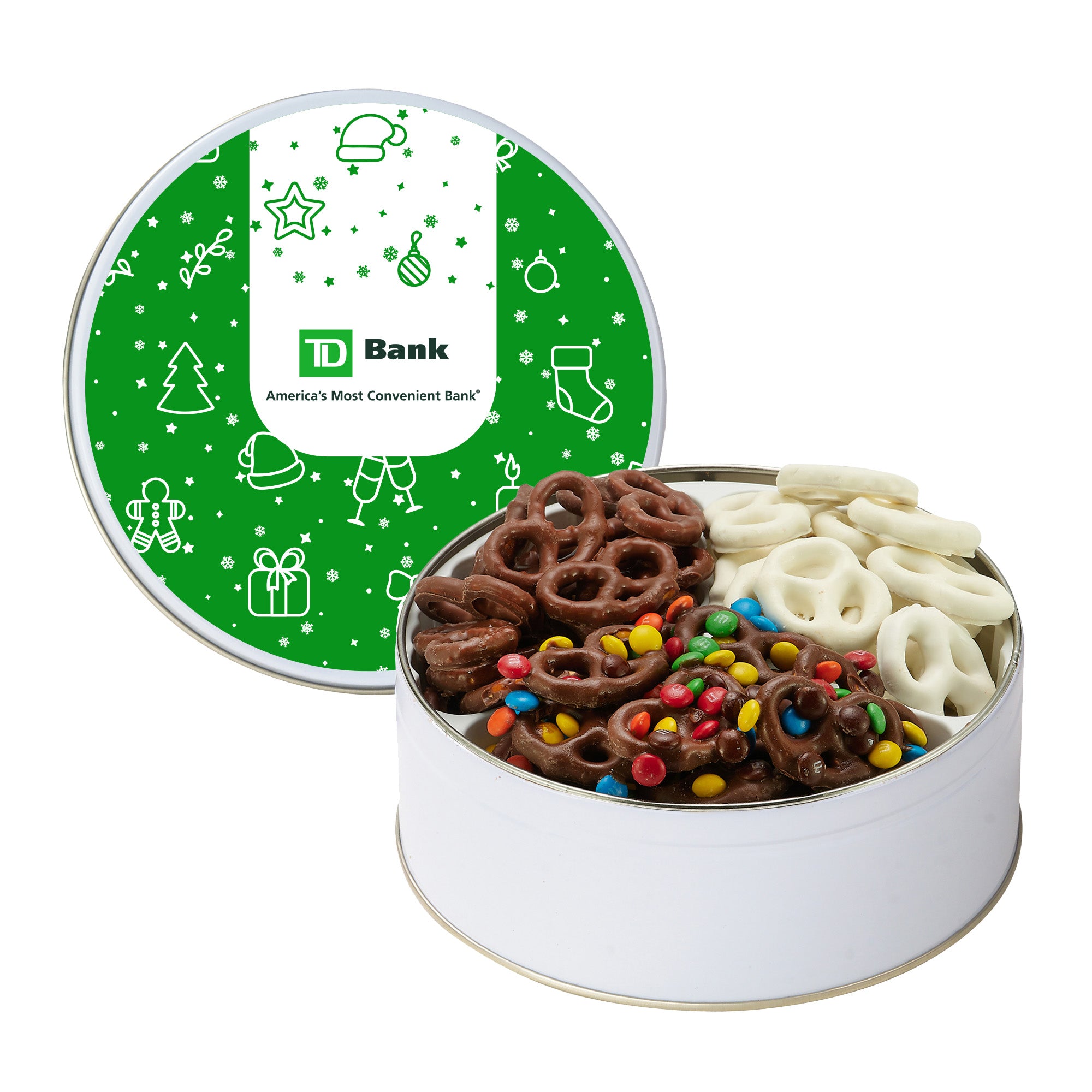 Medium 3 Way Chocolate Pretzel Tin