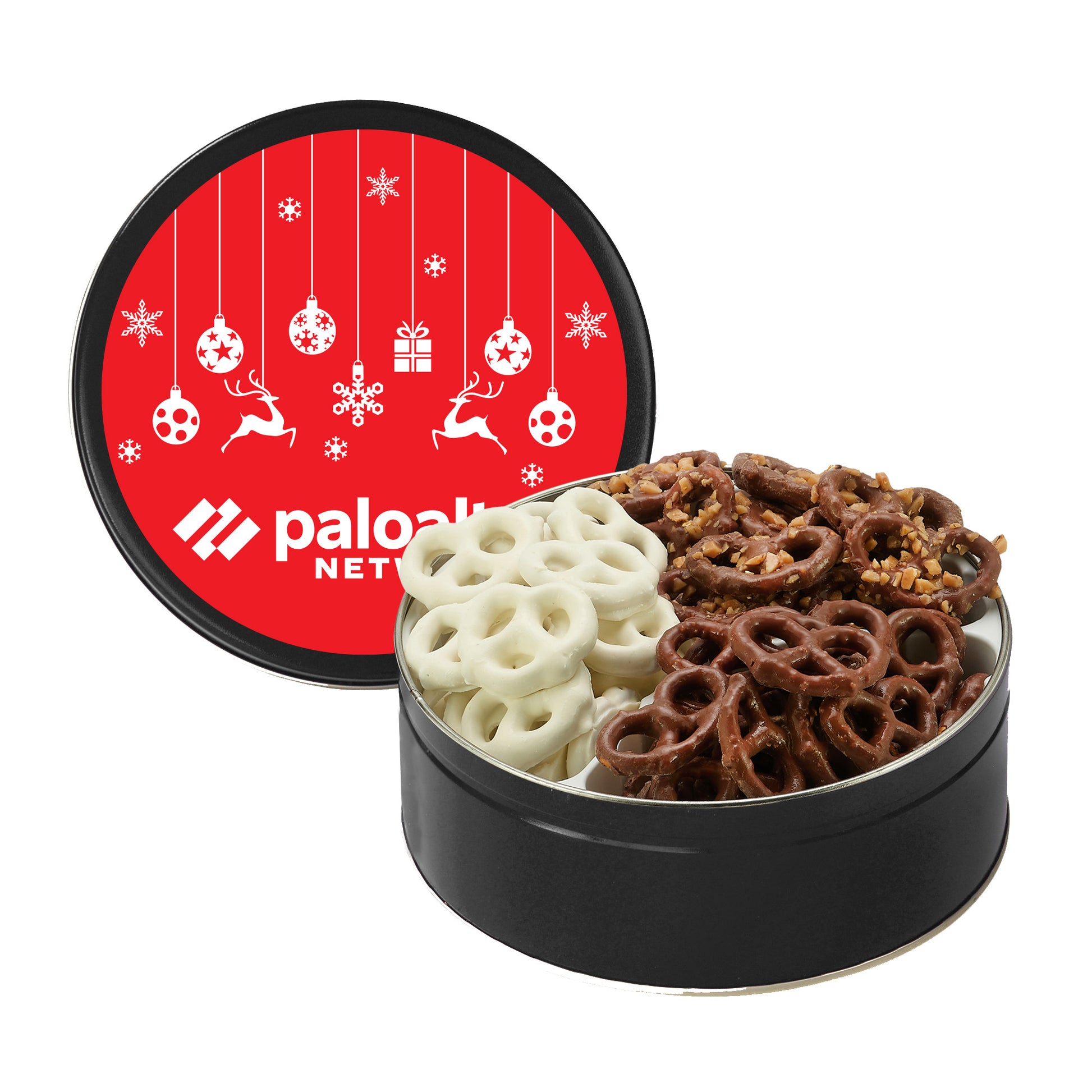 Medium 3 Way Chocolate Pretzel Tin