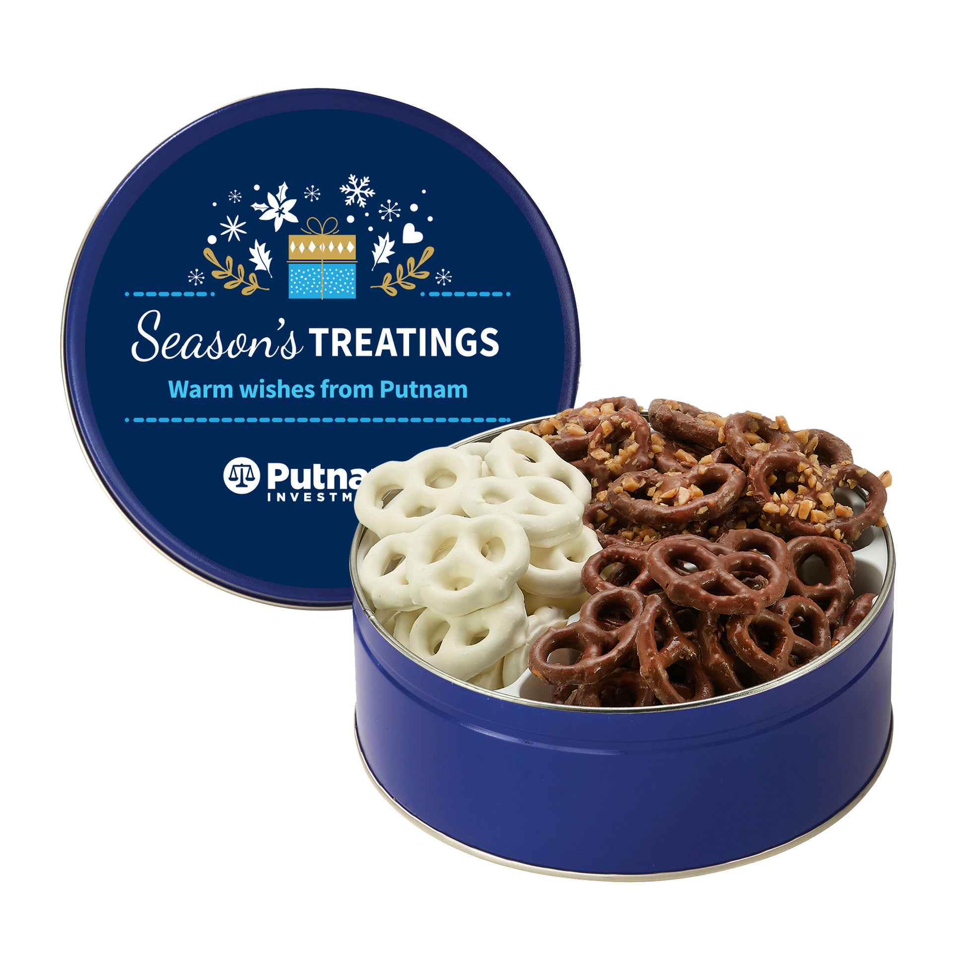 Medium 3 Way Chocolate Pretzel Tin