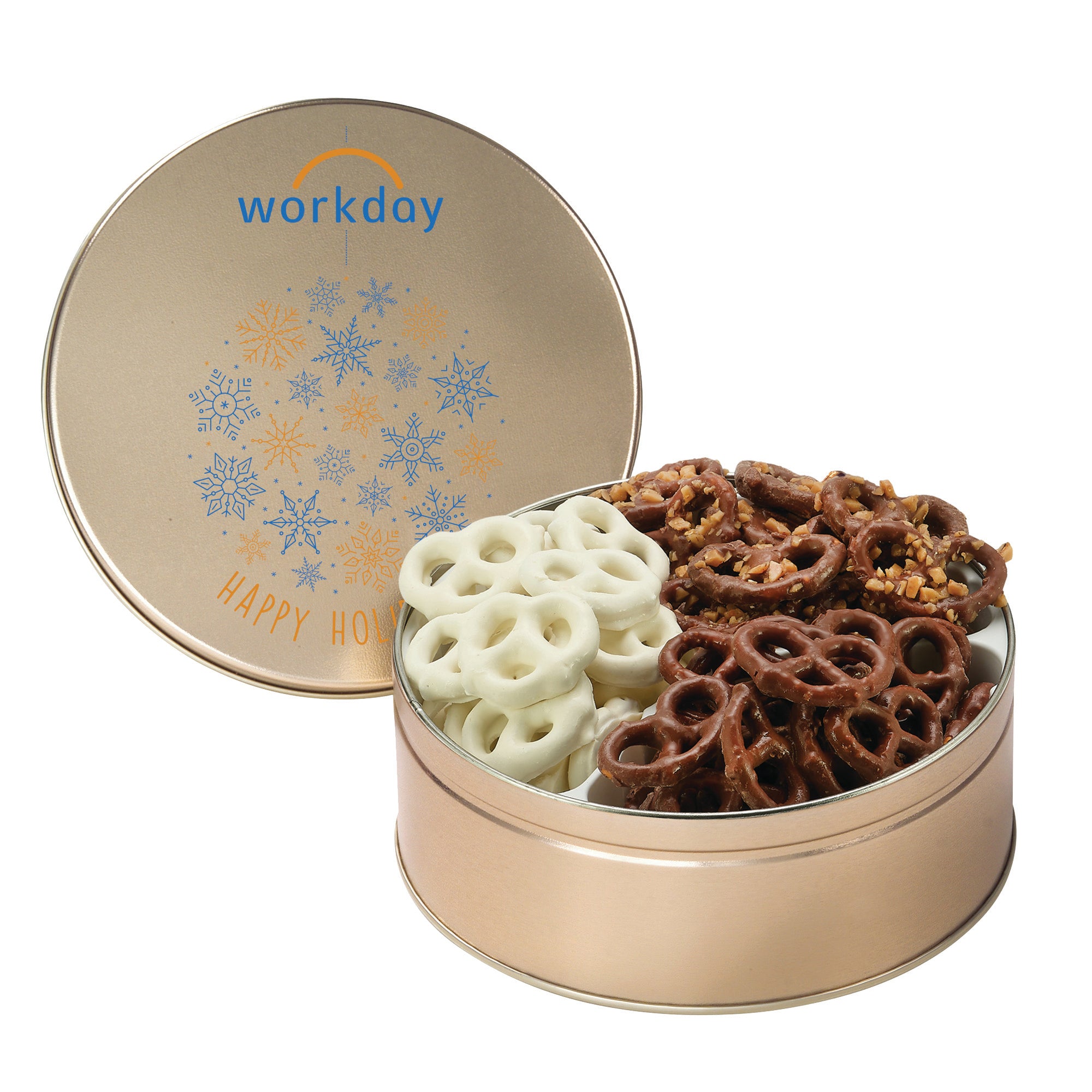 Medium 3 Way Chocolate Pretzel Tin