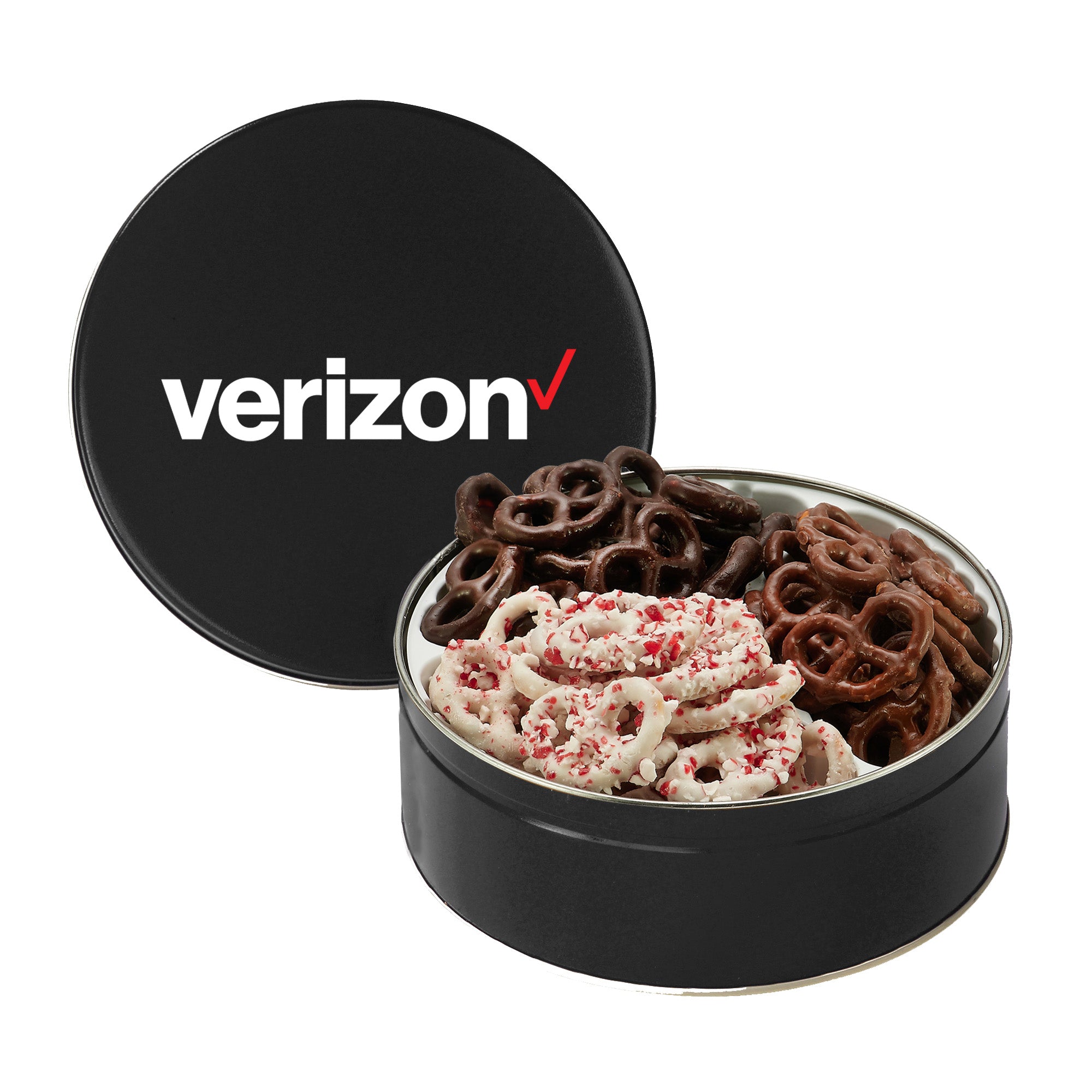 Medium 3 Way Chocolate Pretzel Tin