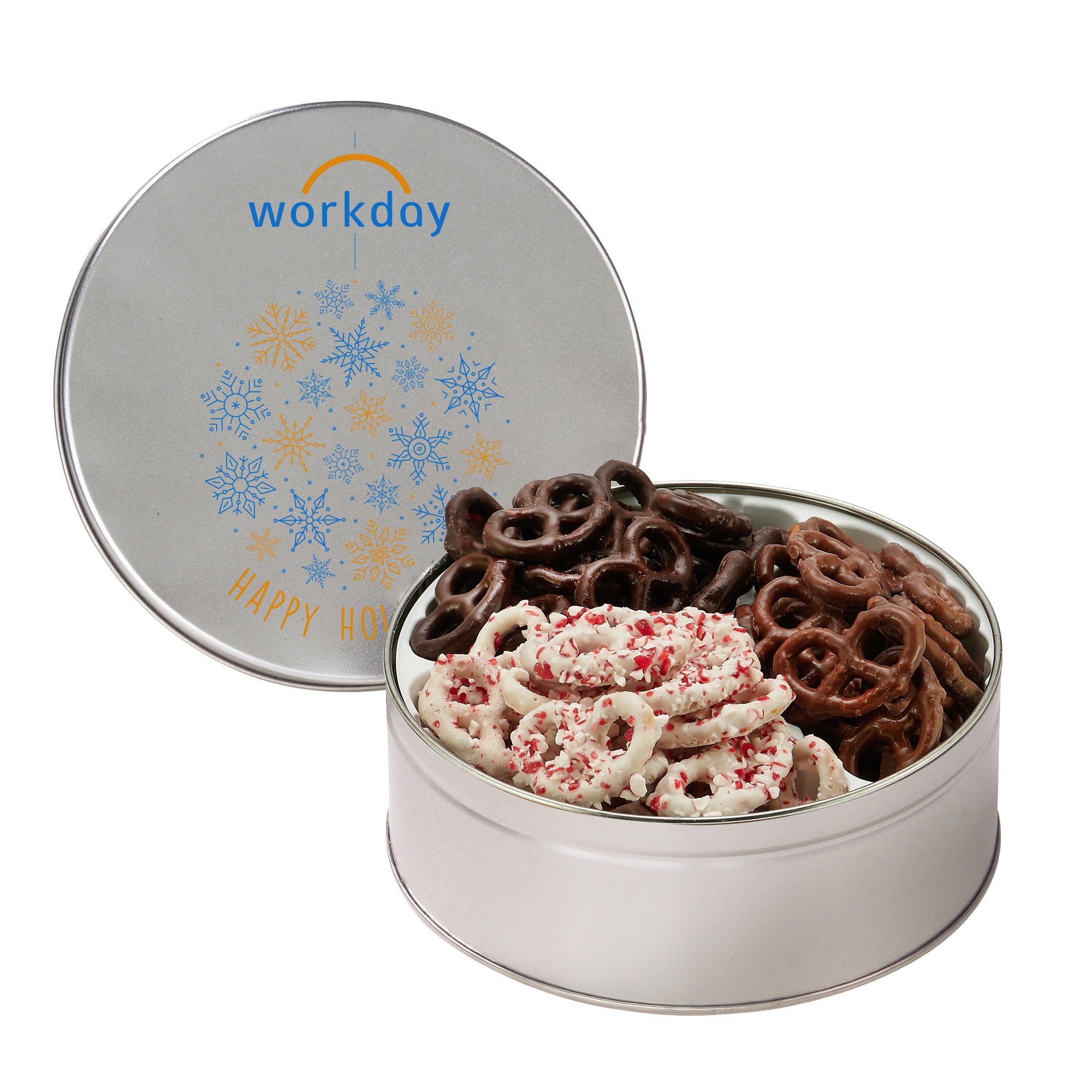 Medium 3 Way Chocolate Pretzel Tin