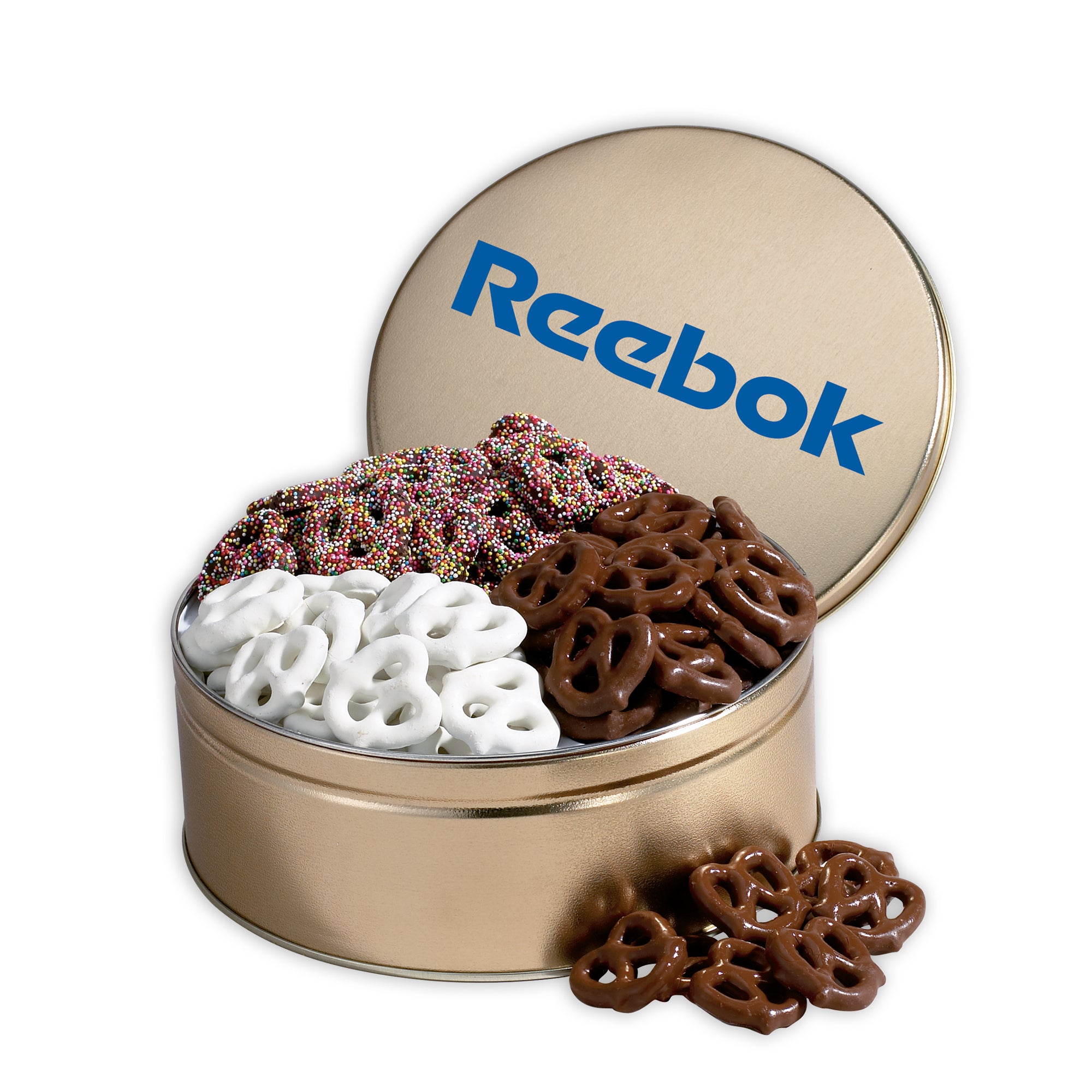 Medium 3 Way Chocolate Pretzel Tin