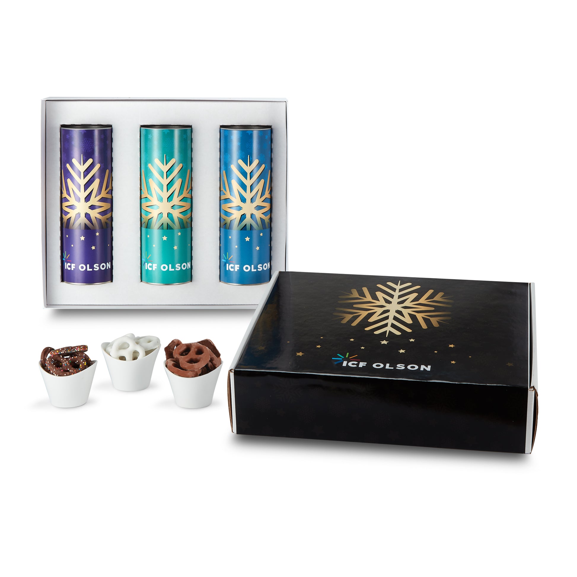 3 Way 8 inch Snack Tube Gift Set - Mailer Box