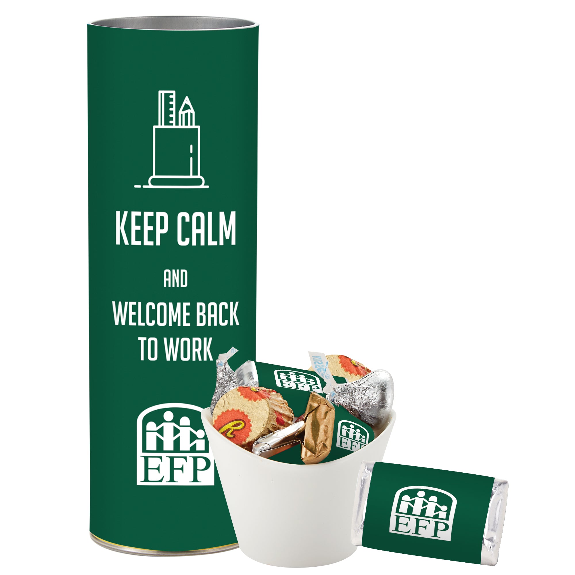 Thanksgiving 8 inch Snack Tube with Custom HERSHEY'S® Everyday Mix