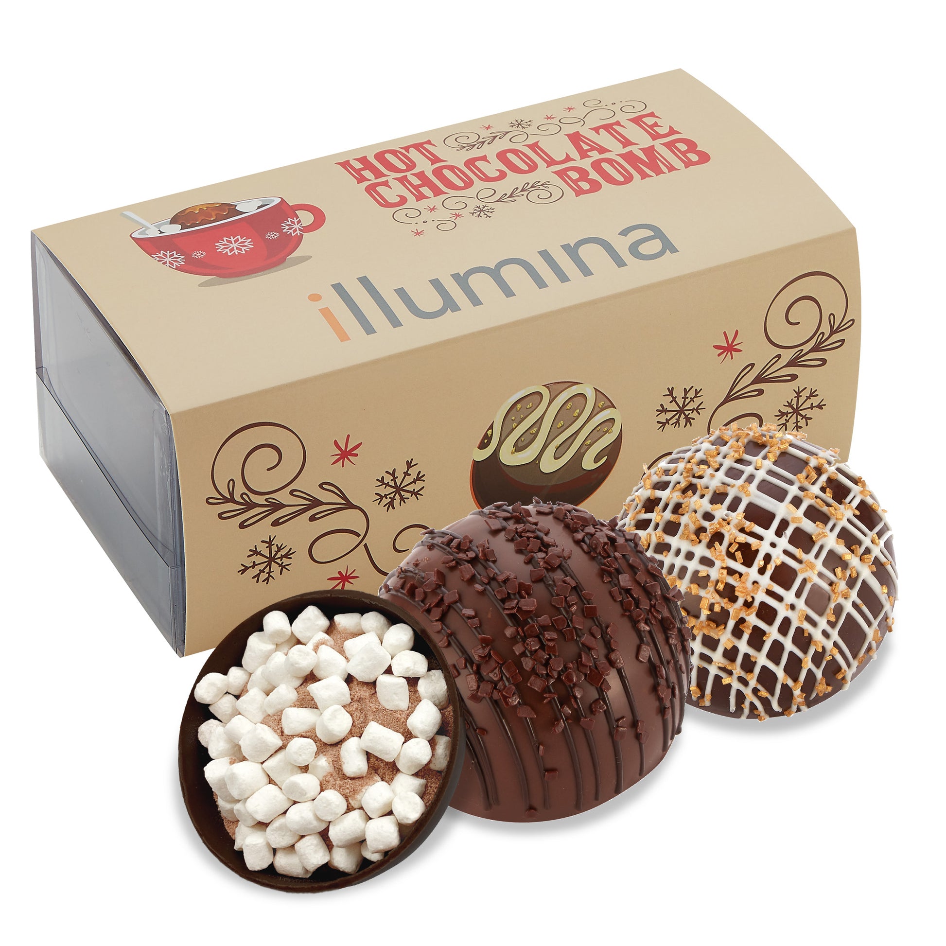 2 Pack of Mega Hot Chocolate Bombs with Sleeve