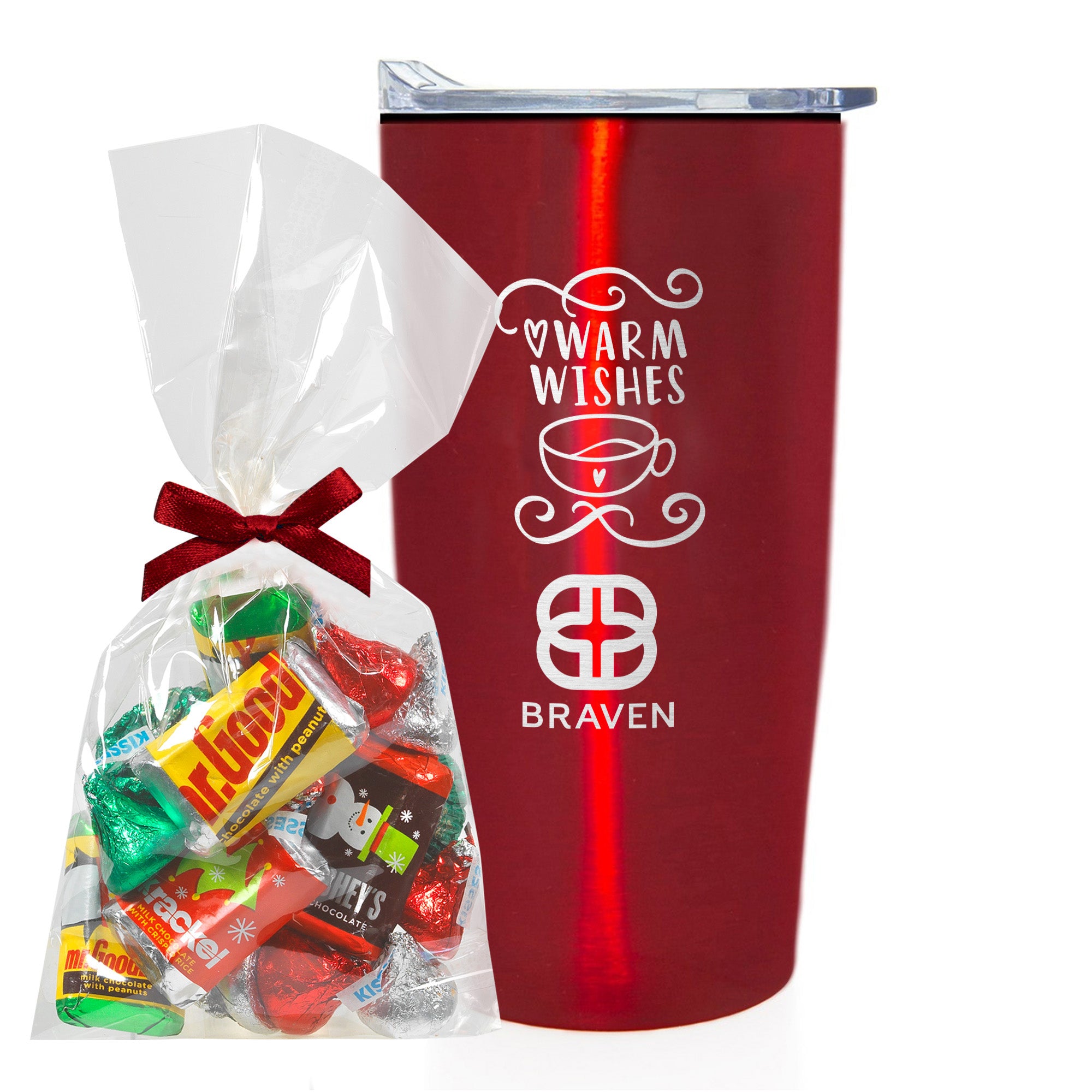 20 oz Straight Wall Tumbler w/ Plastic Liner with Holiday Fills
