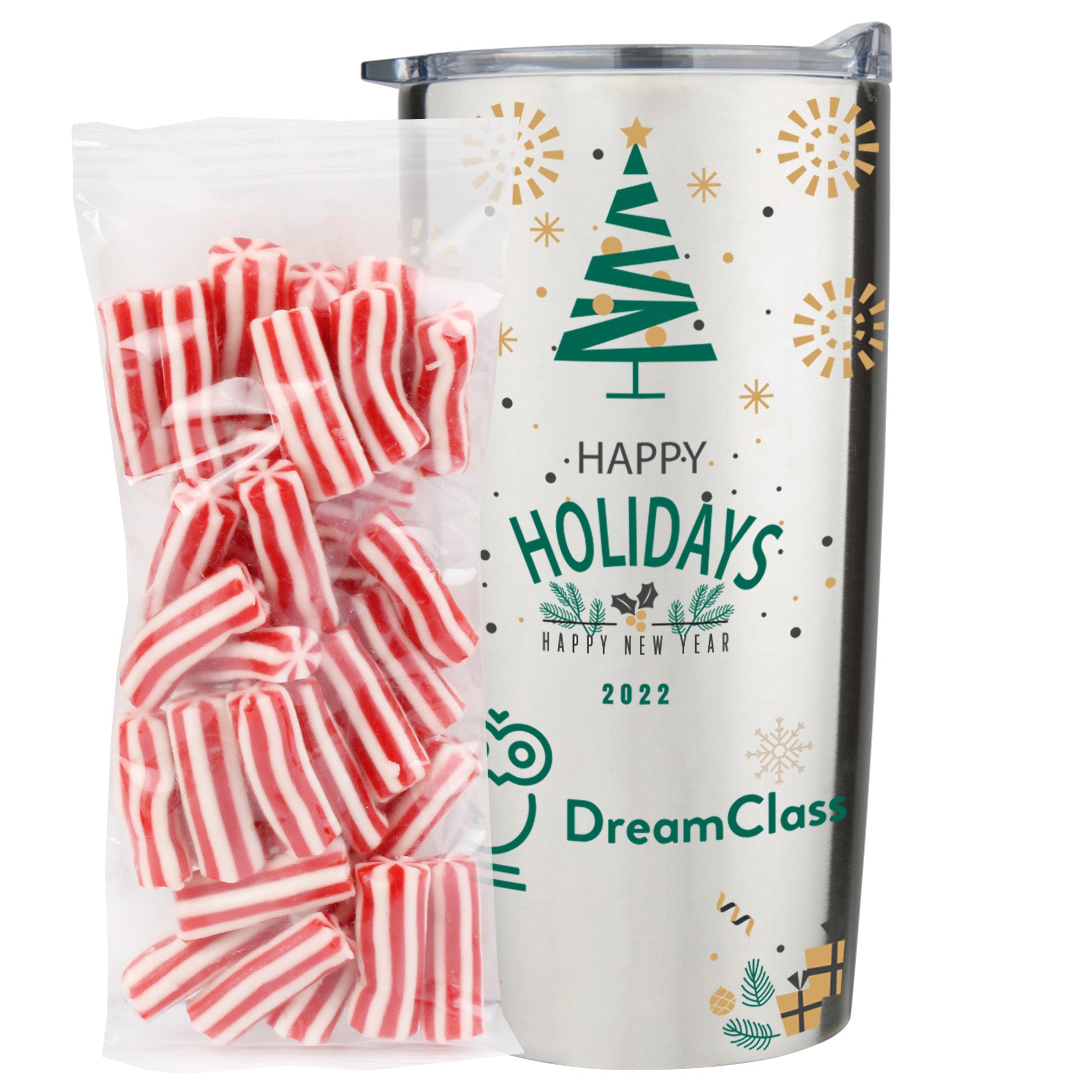 20 oz Vacuum Sealed Straight Wall Tumbler Gift Set