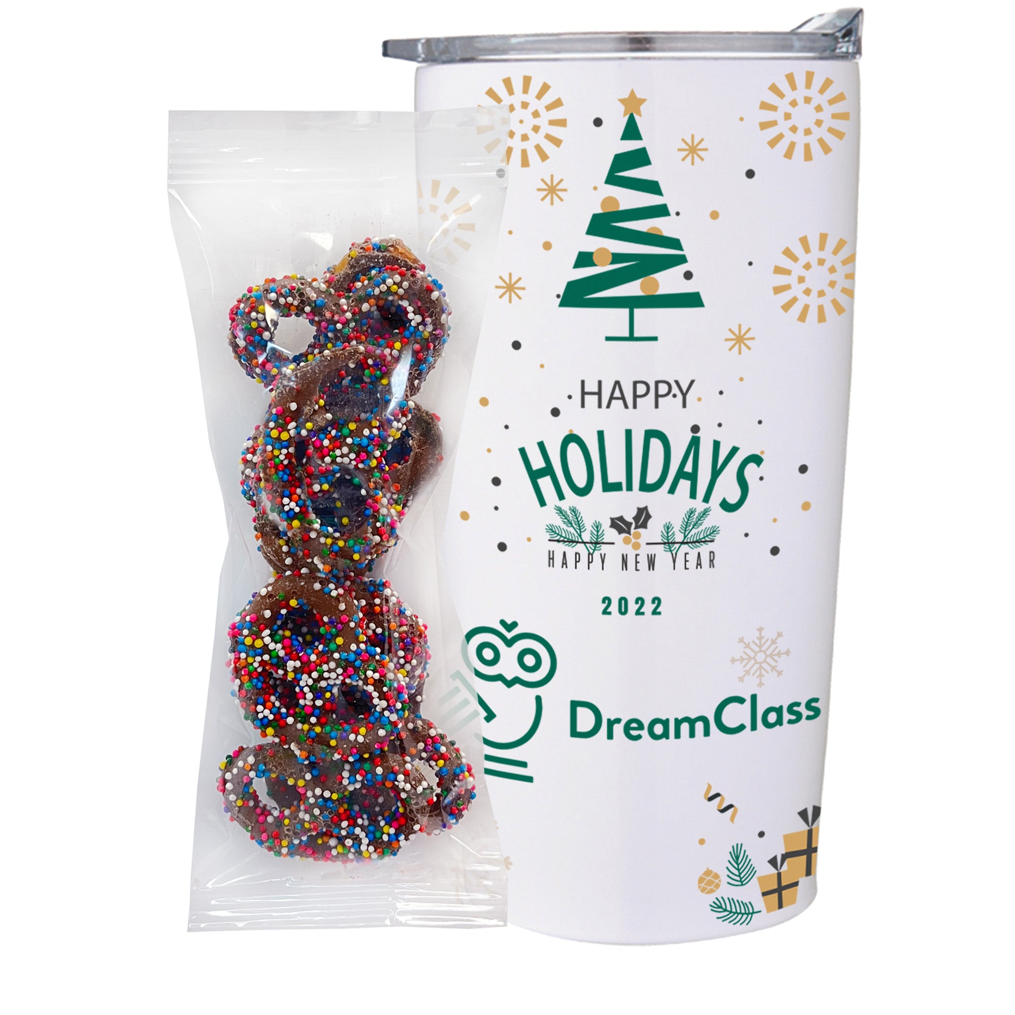 20 oz Vacuum Sealed Straight Wall Tumbler Gift Set