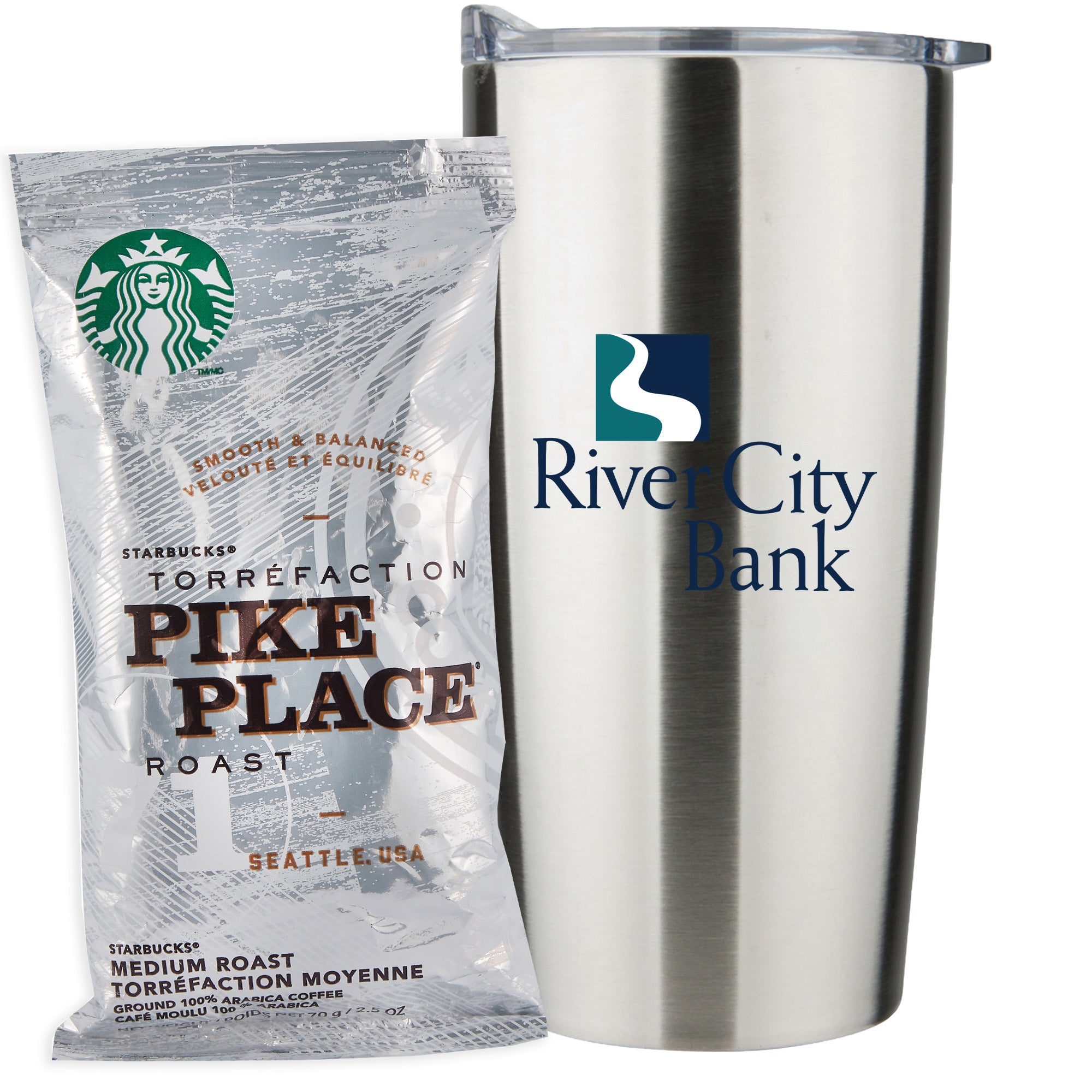 20 oz Vacuum Sealed Straight Wall Tumbler Gift Set