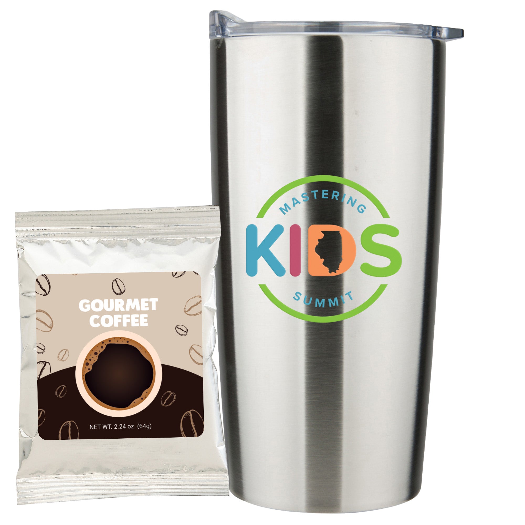 20 oz Vacuum Sealed Straight Wall Tumbler Gift Set