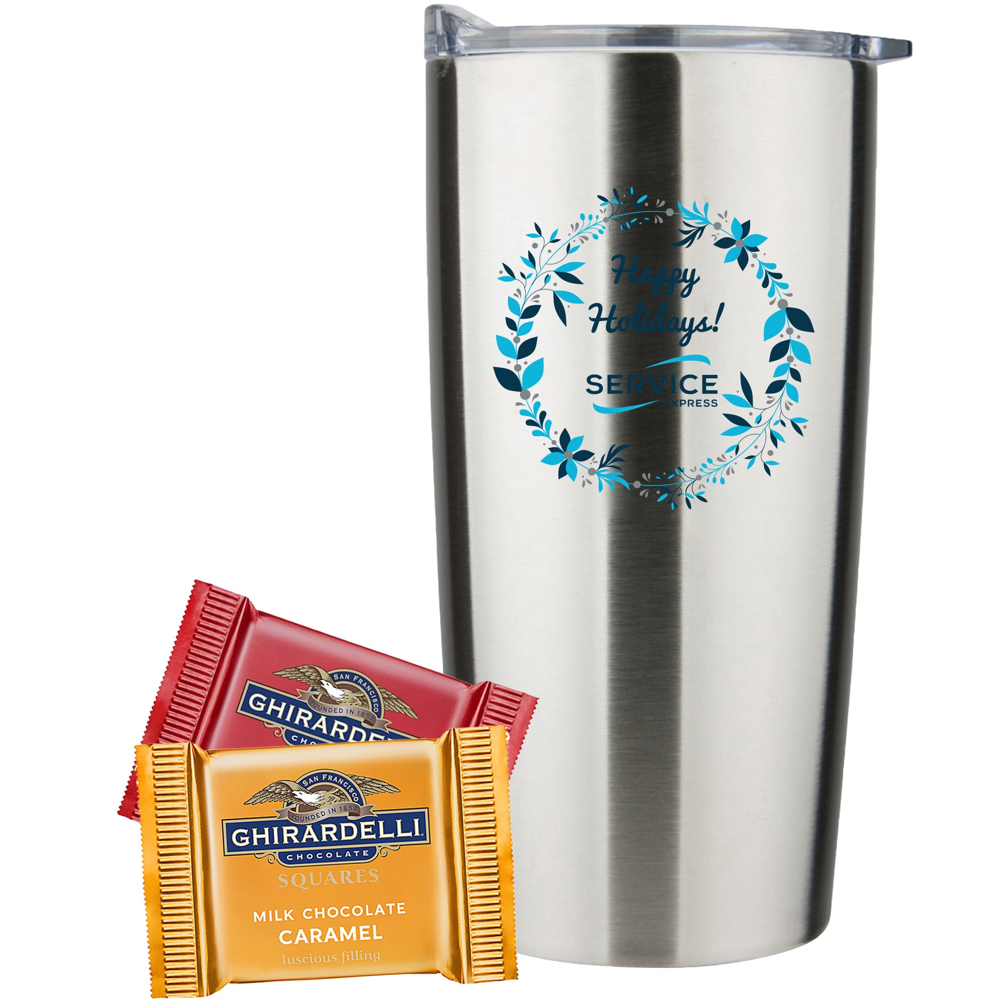 20 oz Vacuum Sealed Straight Wall Tumbler Gift Set
