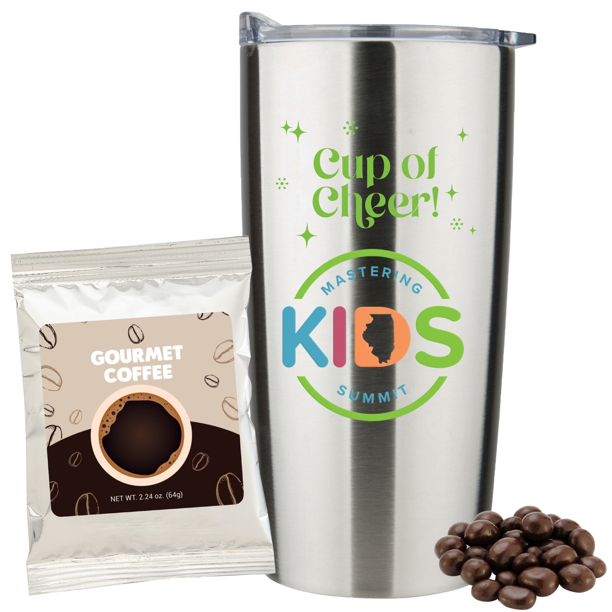 20 oz Vacuum Sealed Straight Wall Tumbler Gift Set