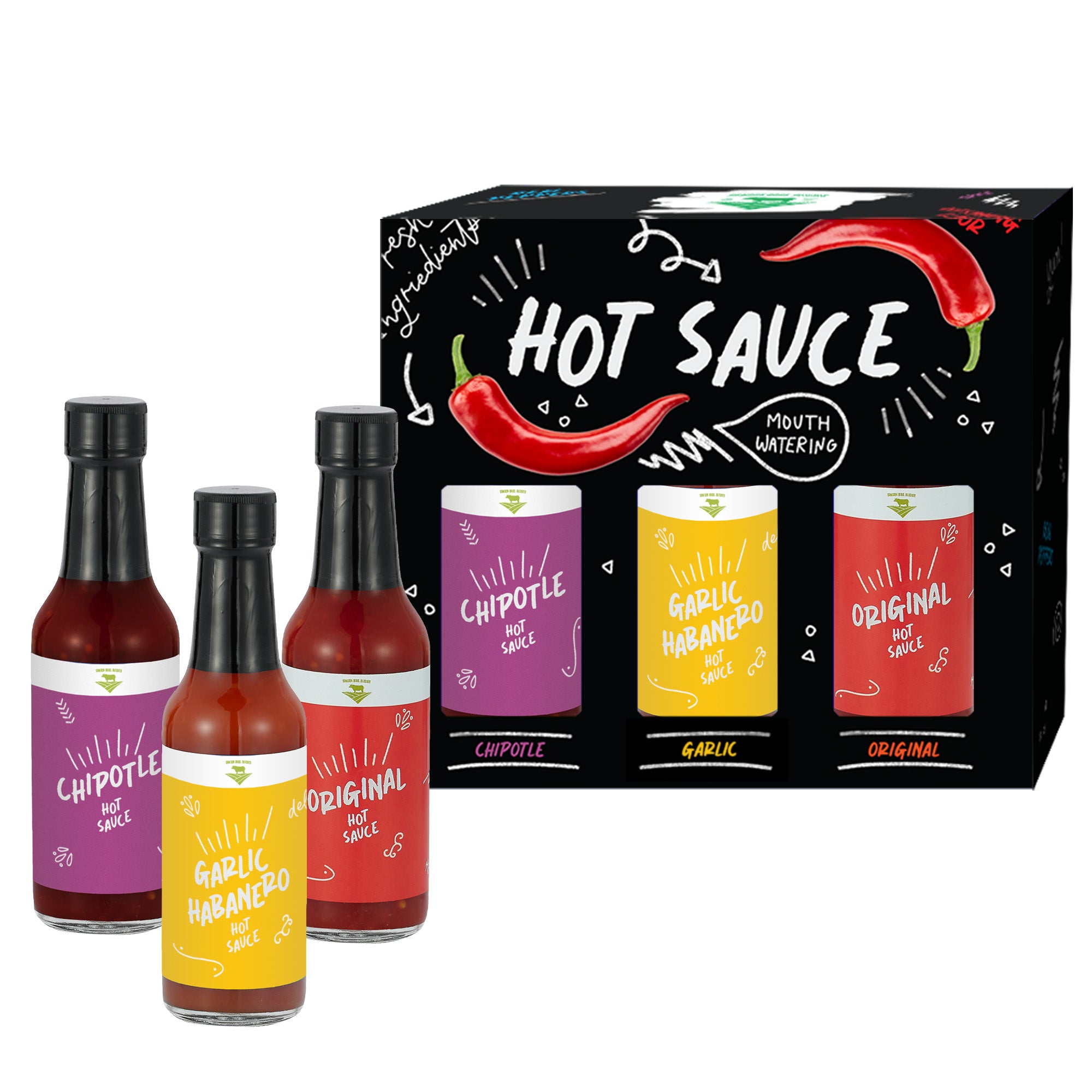 3 Piece Hot Sauce Gift Set