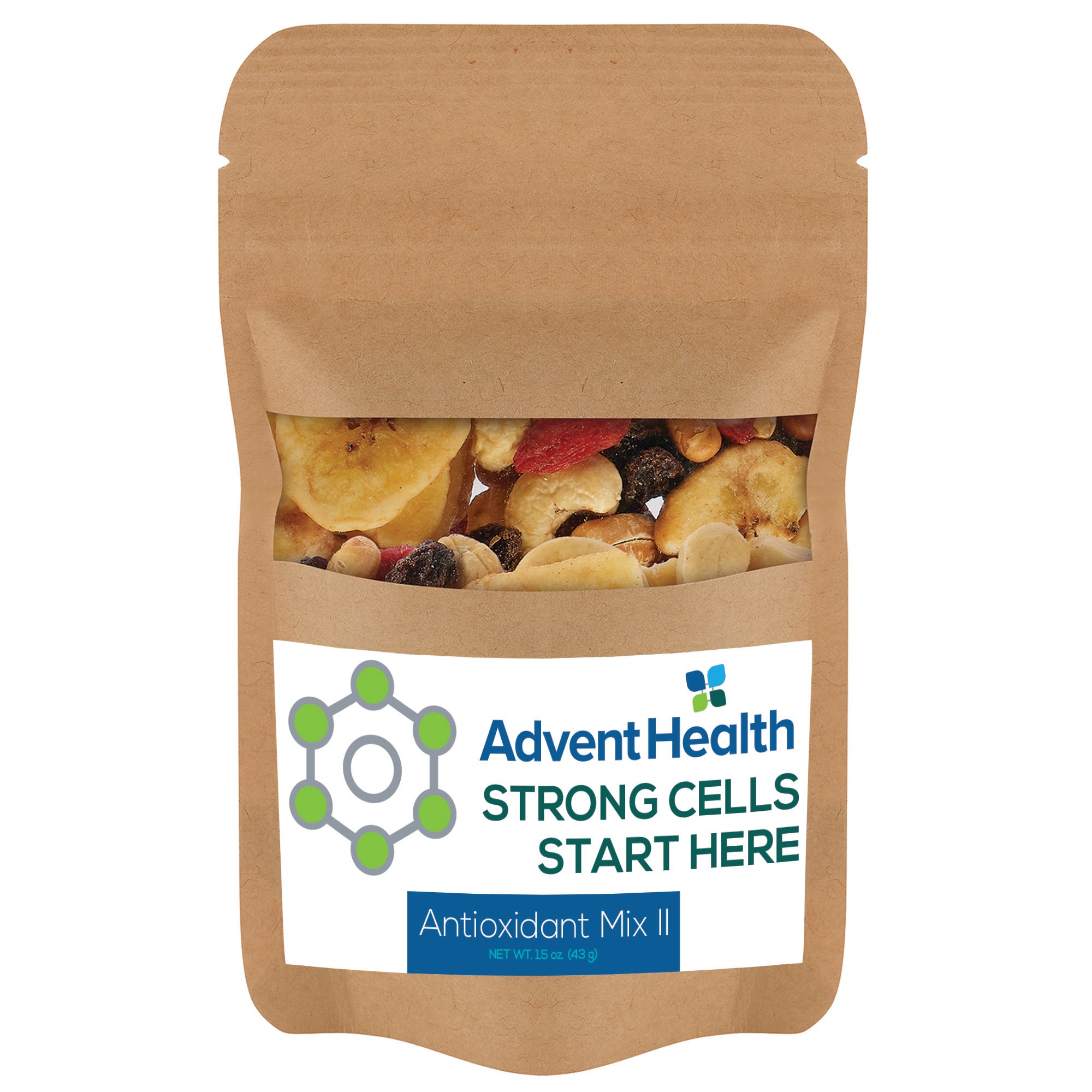 Healthy Resealable Kraft Window Pouches