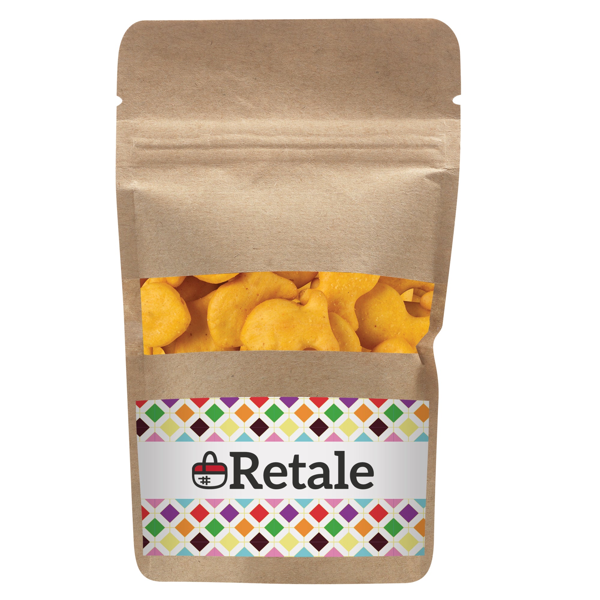 Resealable Kraft Window Pouches