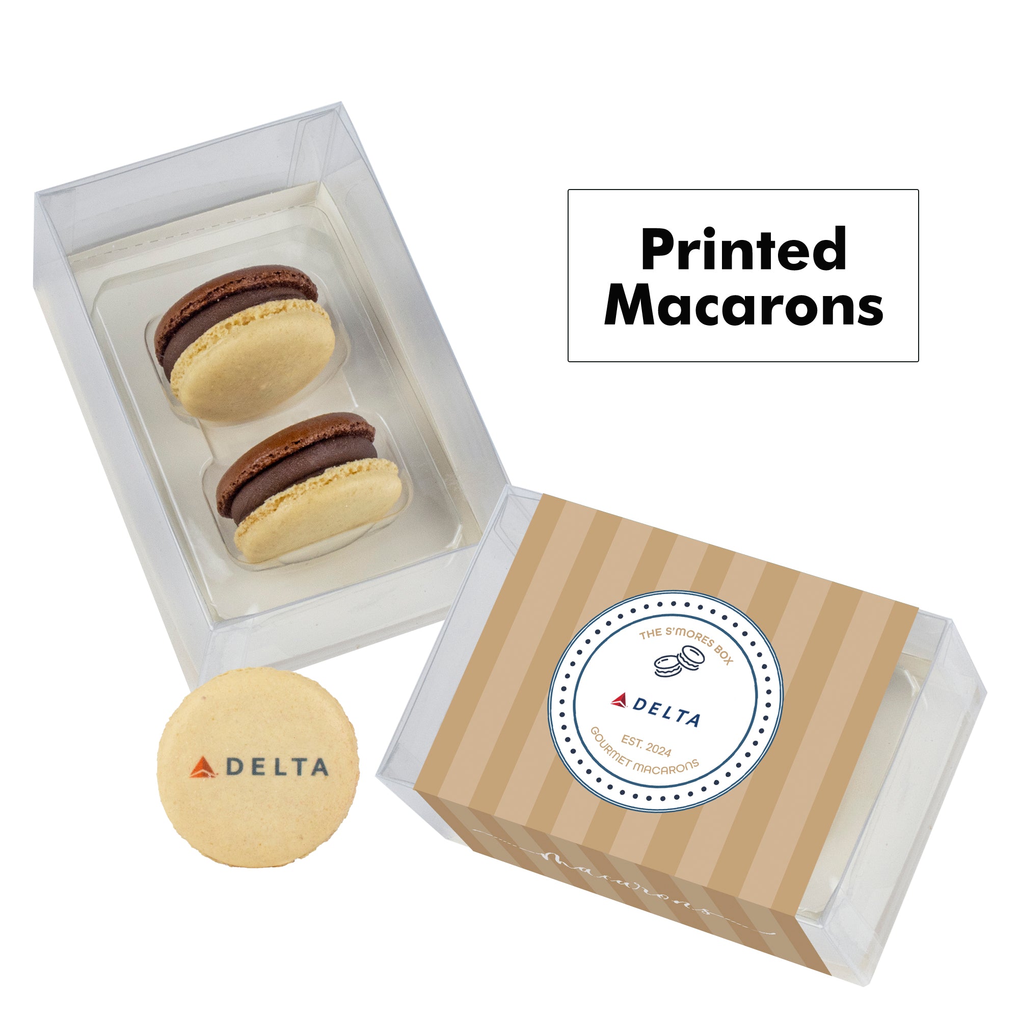 Printed Macaron Gift Set / 2 Pack