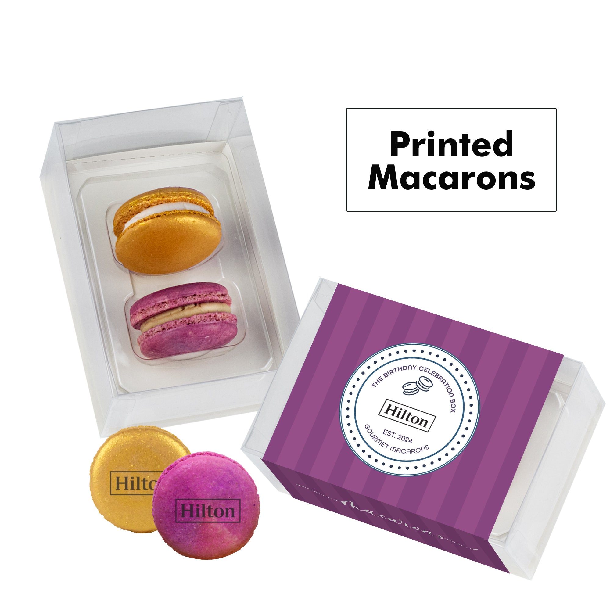 Printed Macaron Gift Set / 2 Pack