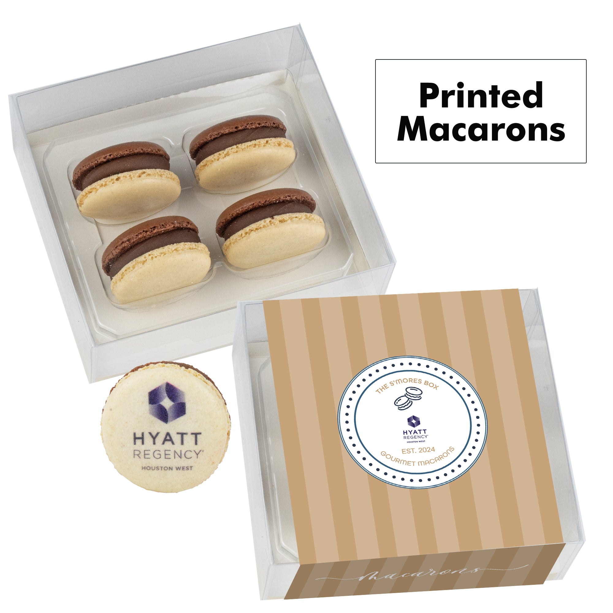 Printed Macaron Gift Set / 4 Pack