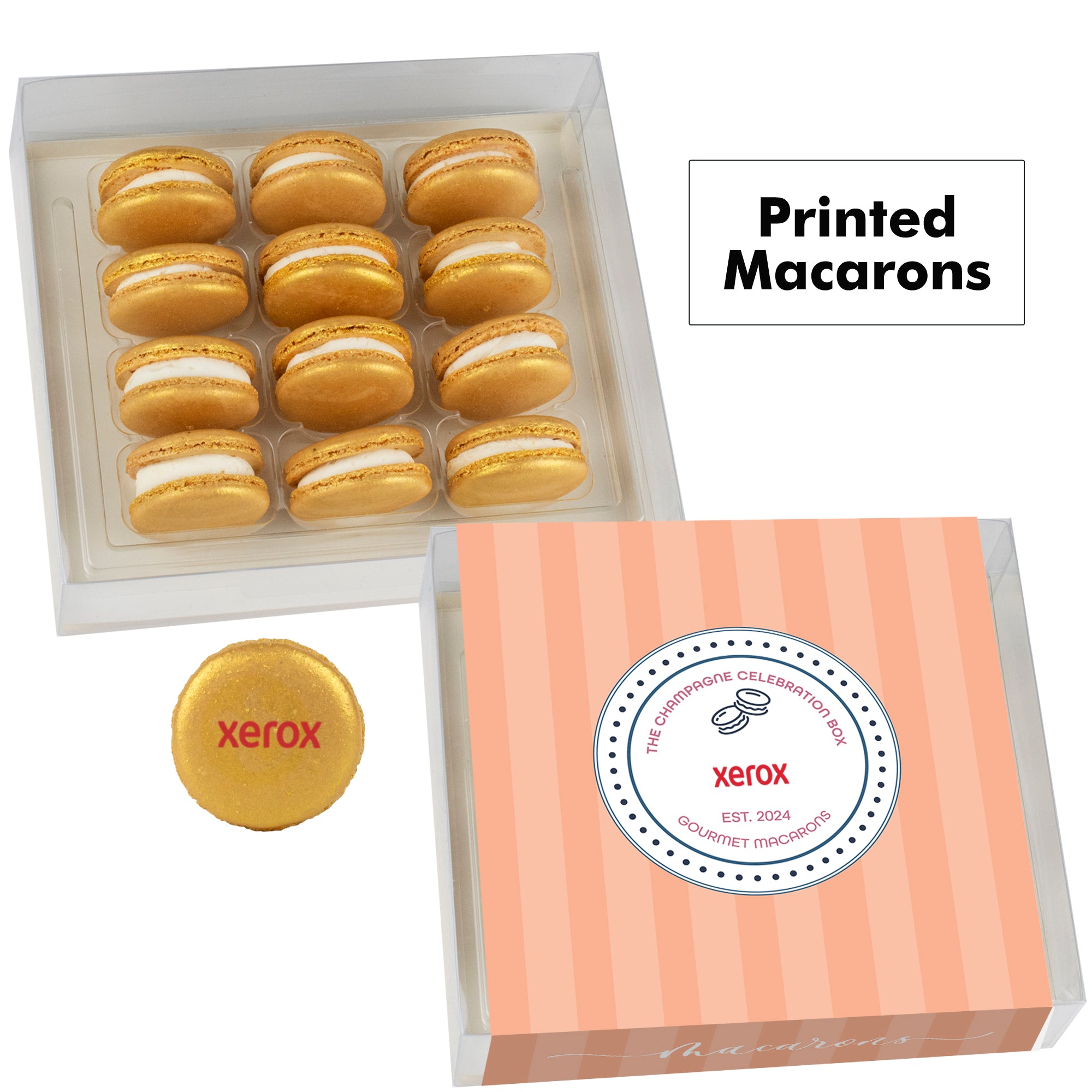 Printed Macaron Gift Set / 12 Pack