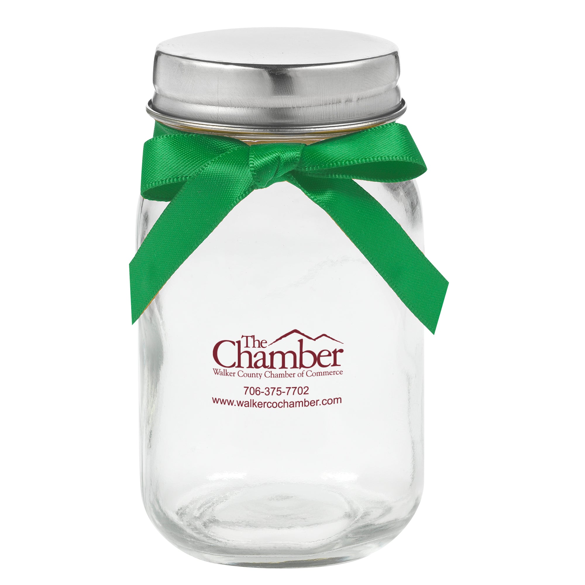 Mini Glass Mason Jar with Bow
