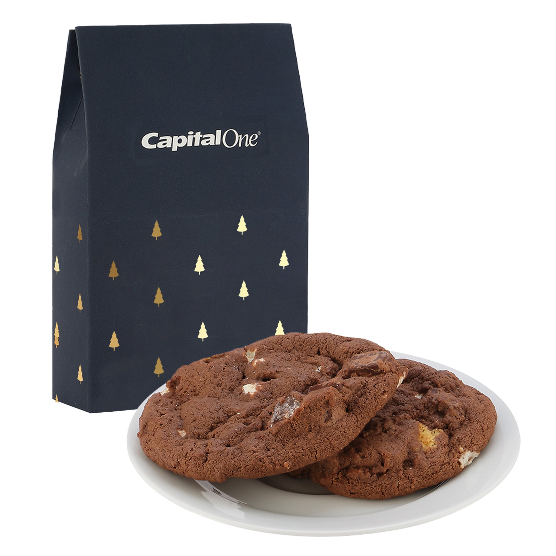 Milk Carton Inspired Box w/ 2 Gourmet Cookies - Featuring Soft-Touch Finish