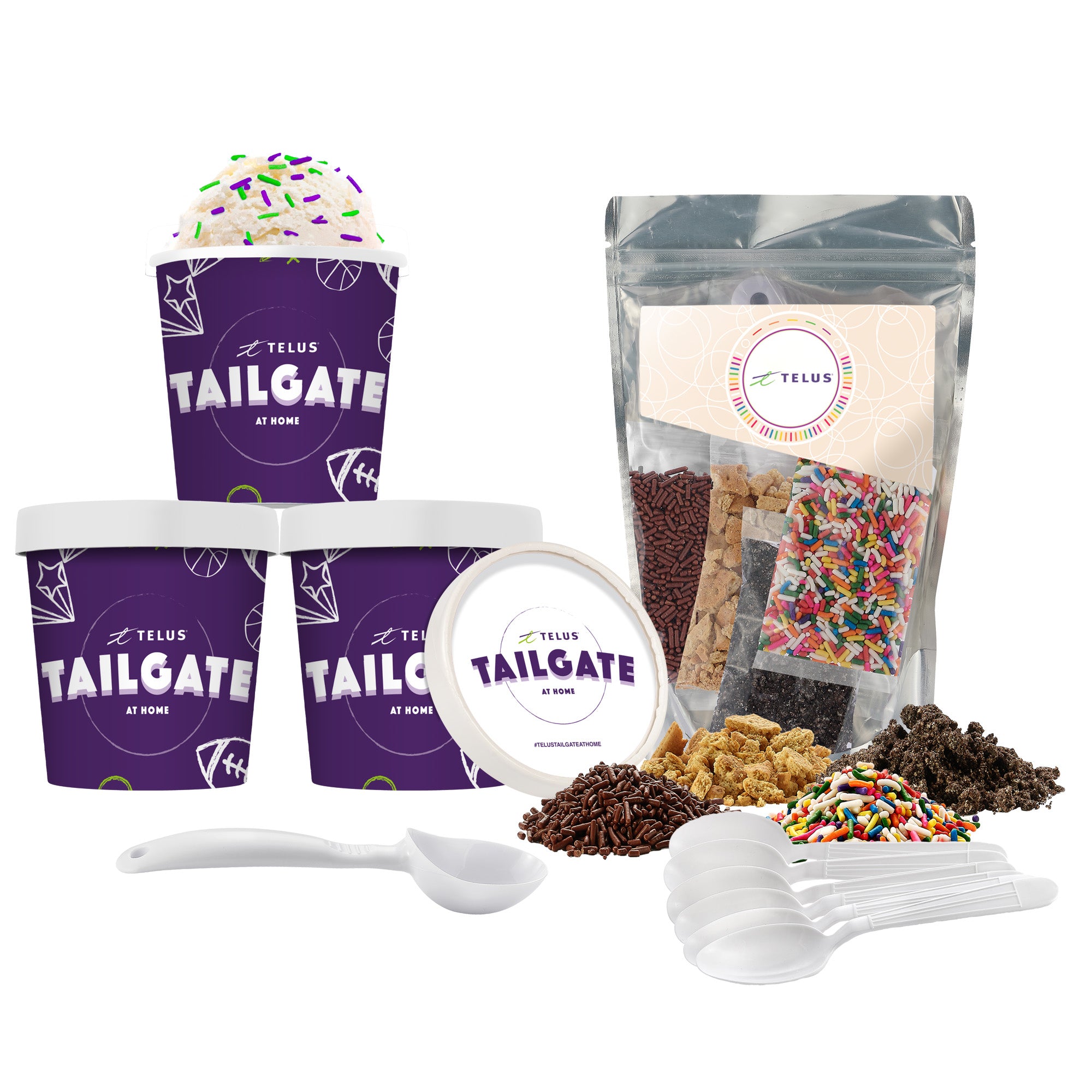 Corporate Color Creations with Ice Cream Topping Kit - Ice Cream Bundles