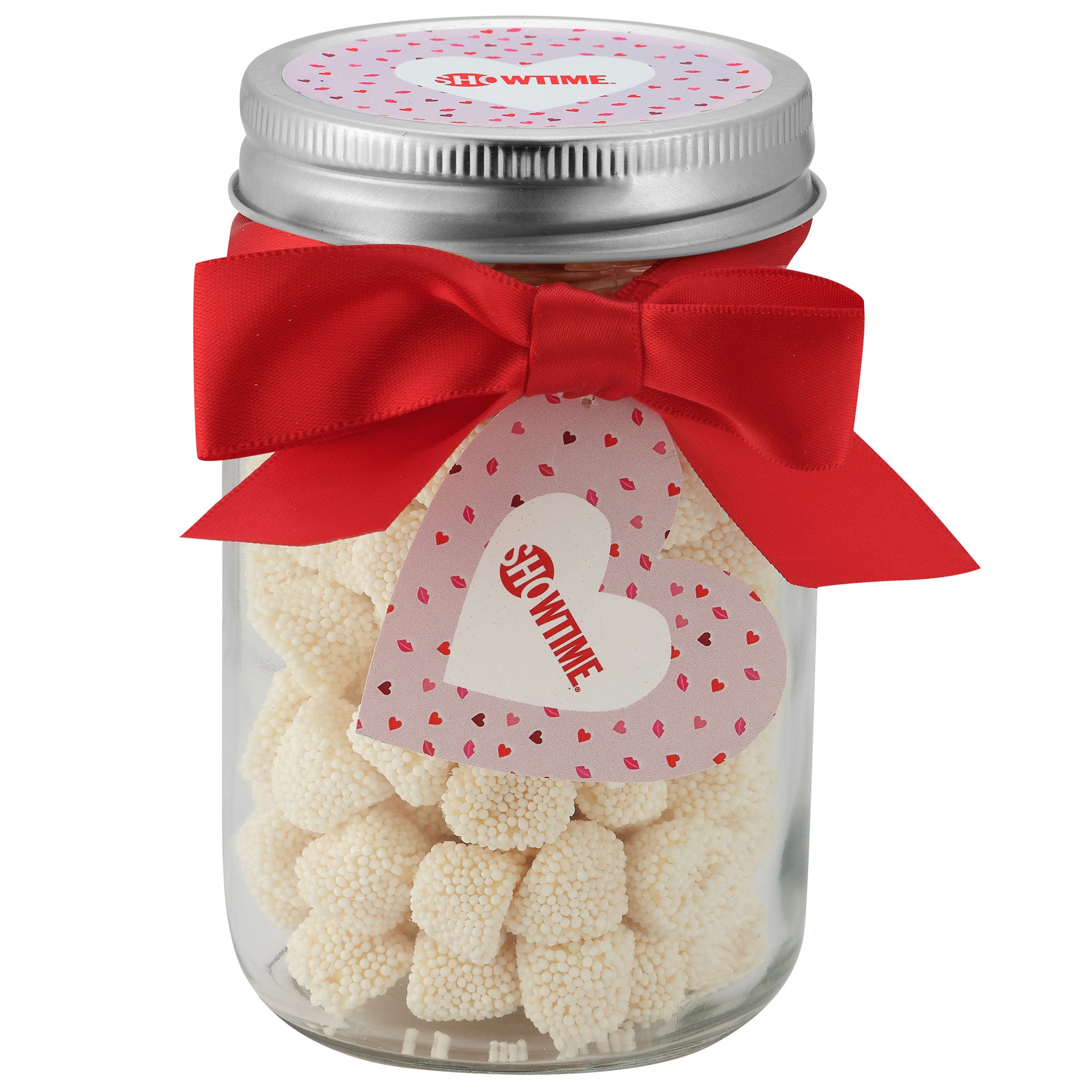 12 oz. Mason Jar with Candy Confections Champagne Bubbles