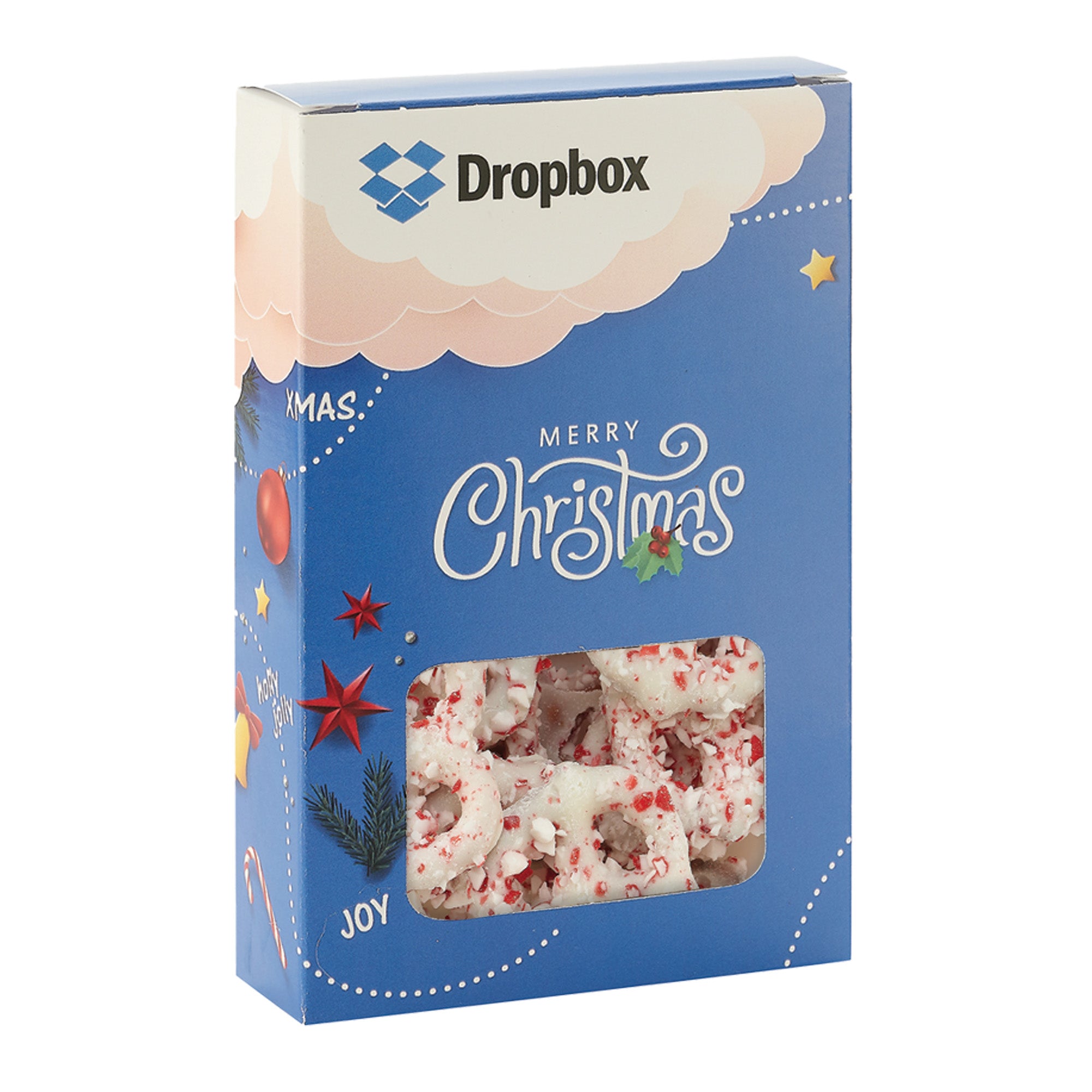 Holiday Window Box with Chocolate Pretzels