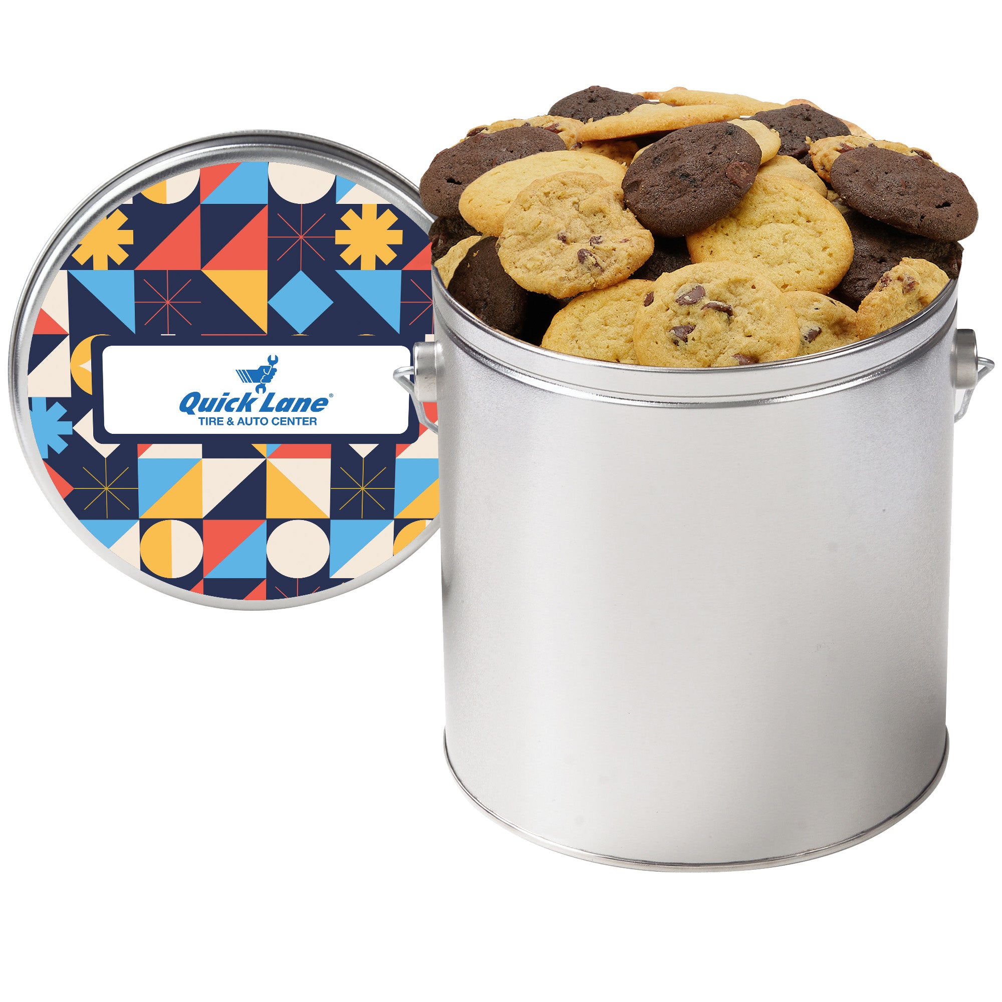 Gallon Cookie Tin with 2 in. Cookies