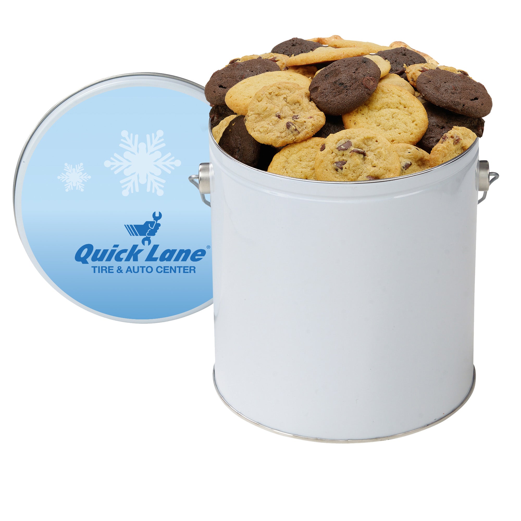 Gallon Cookie Tin with 2 in. Cookies