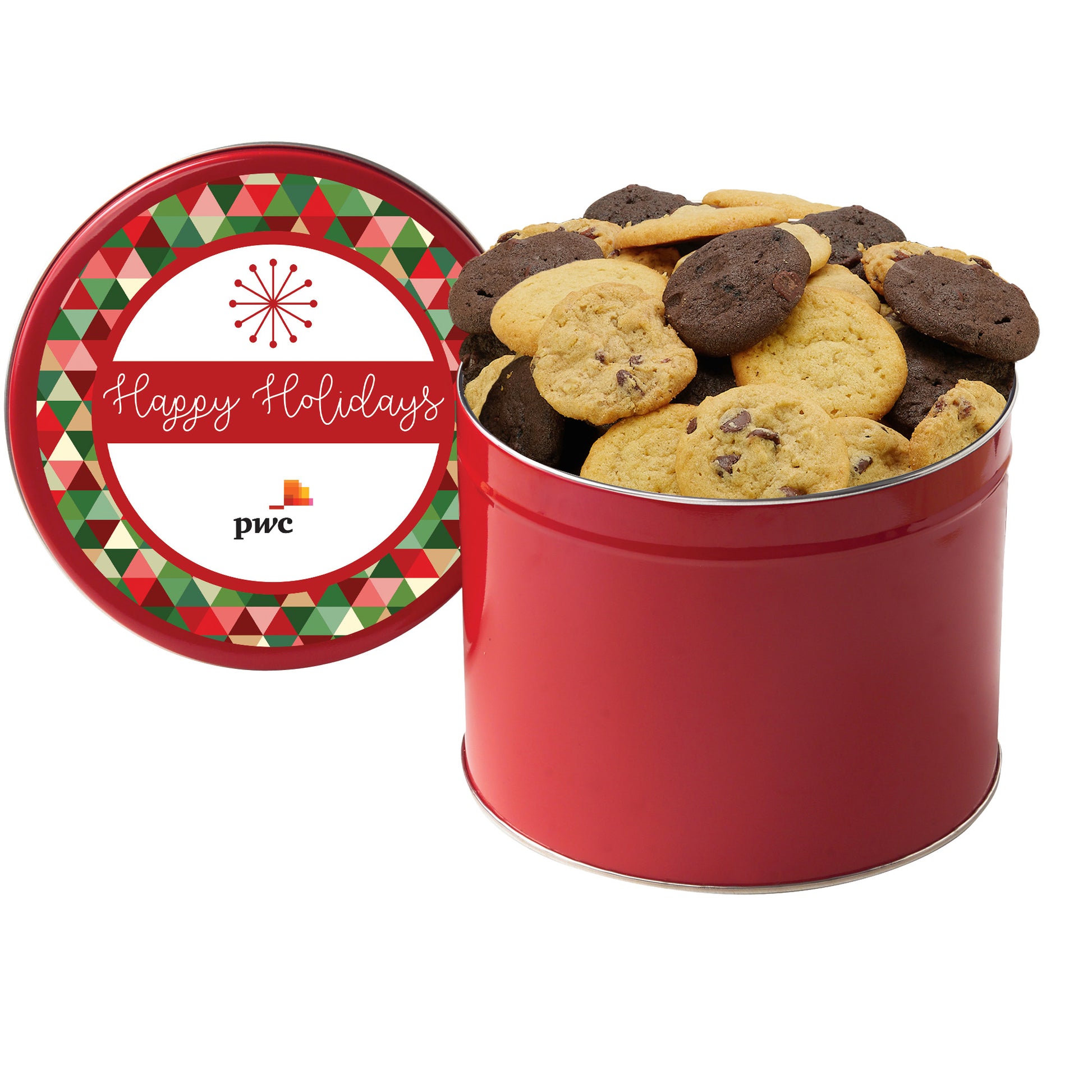 Gallon Cookie Tin with 2 in. Cookies