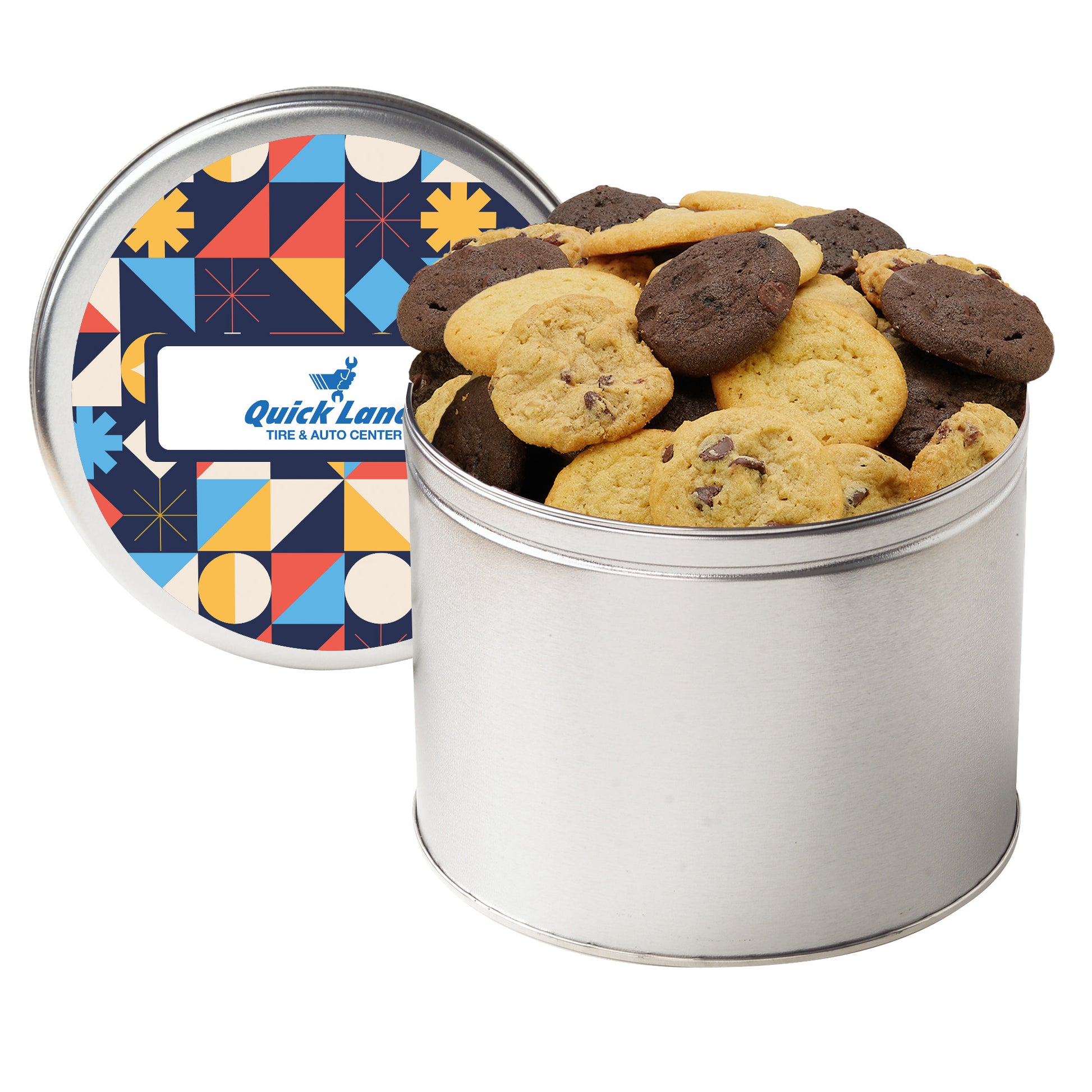 Gallon Cookie Tin with 2 in. Cookies