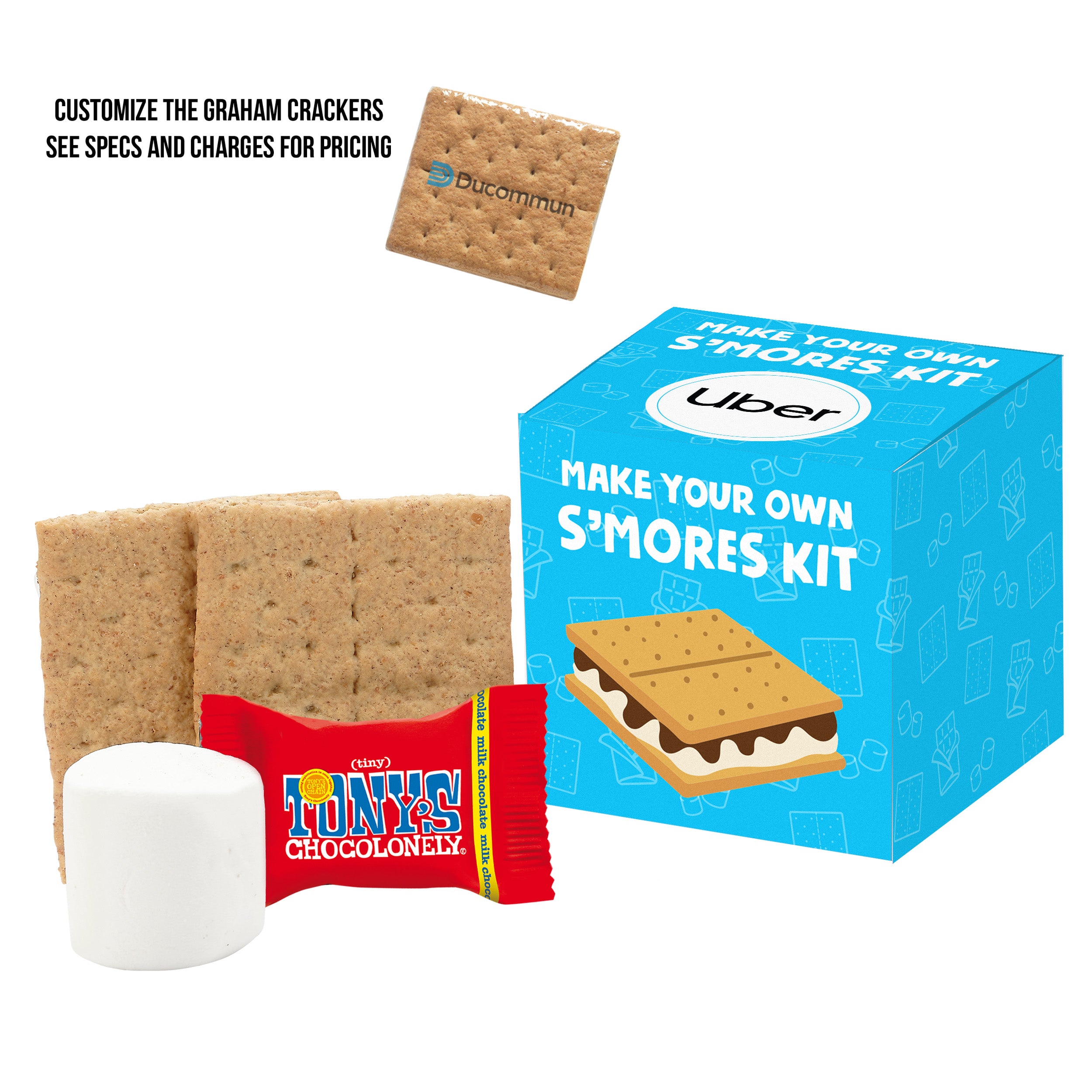 S'mores Kit in Favor Box featuring Tony's Chocolonely®