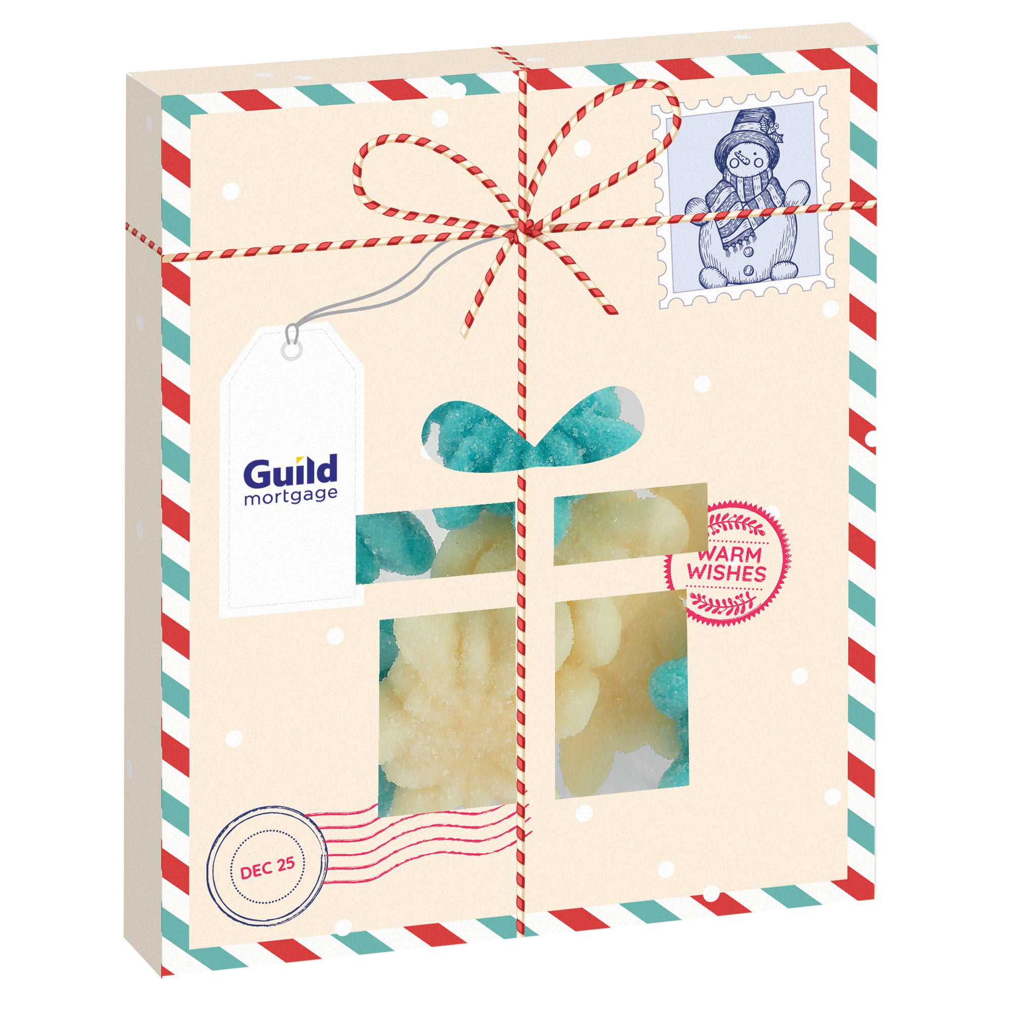 Window Box with Holiday Confections Gift / Gummy Snowflakes