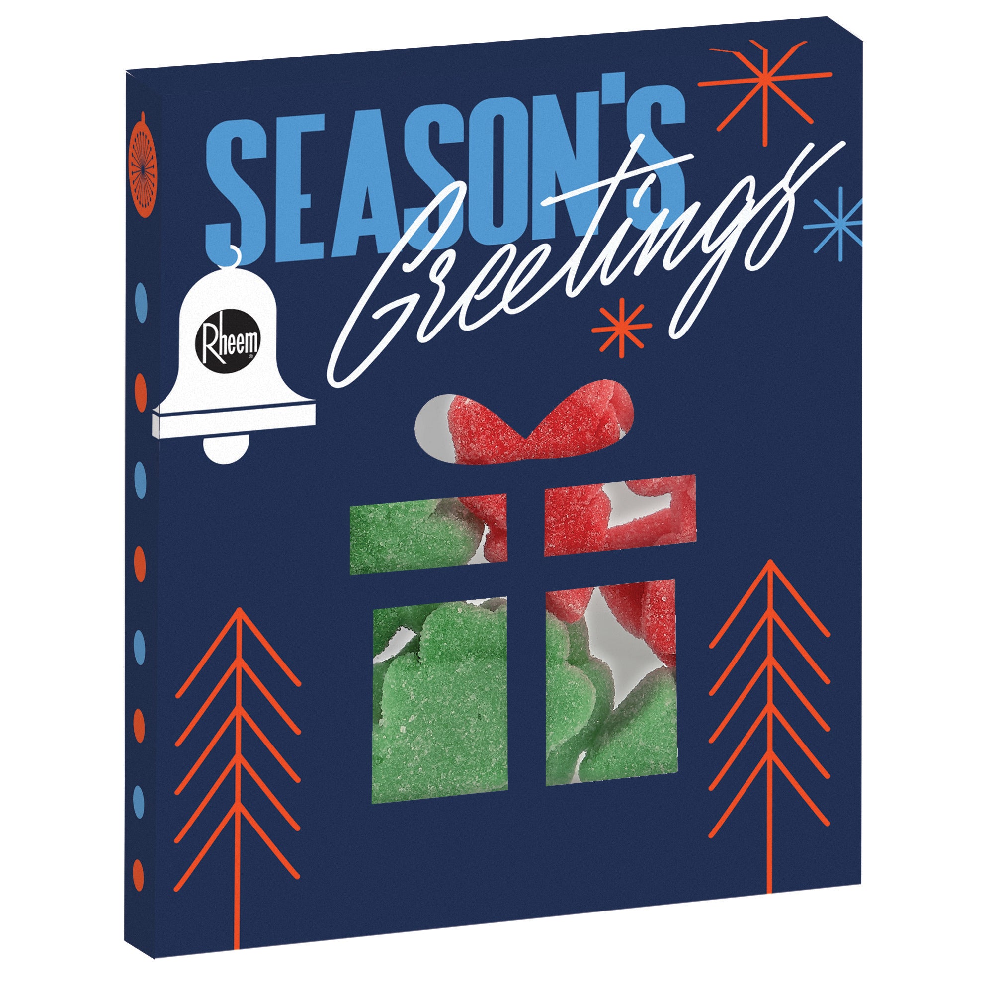 Window Box with Holiday Confections Gift / Gummy Holiday Trees