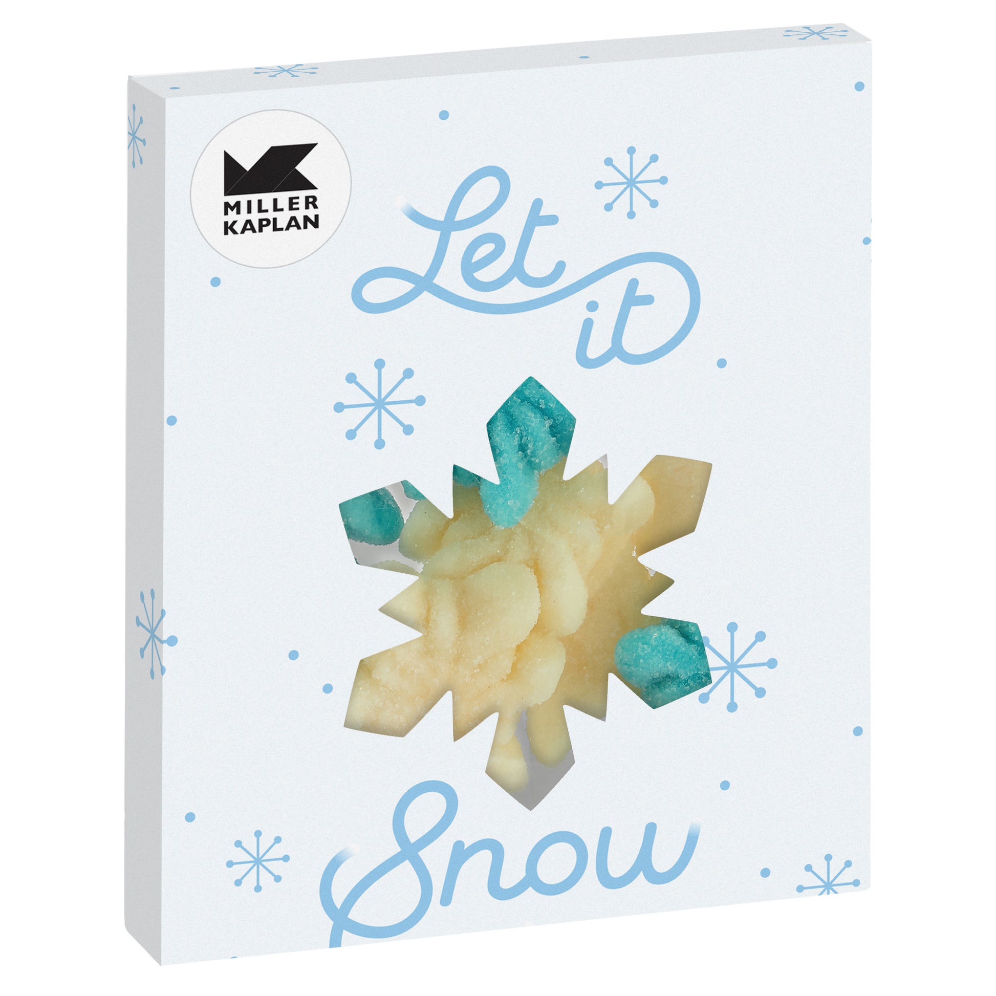 Window Box with Holiday Confections Snowflake / Gummy Snowflakes