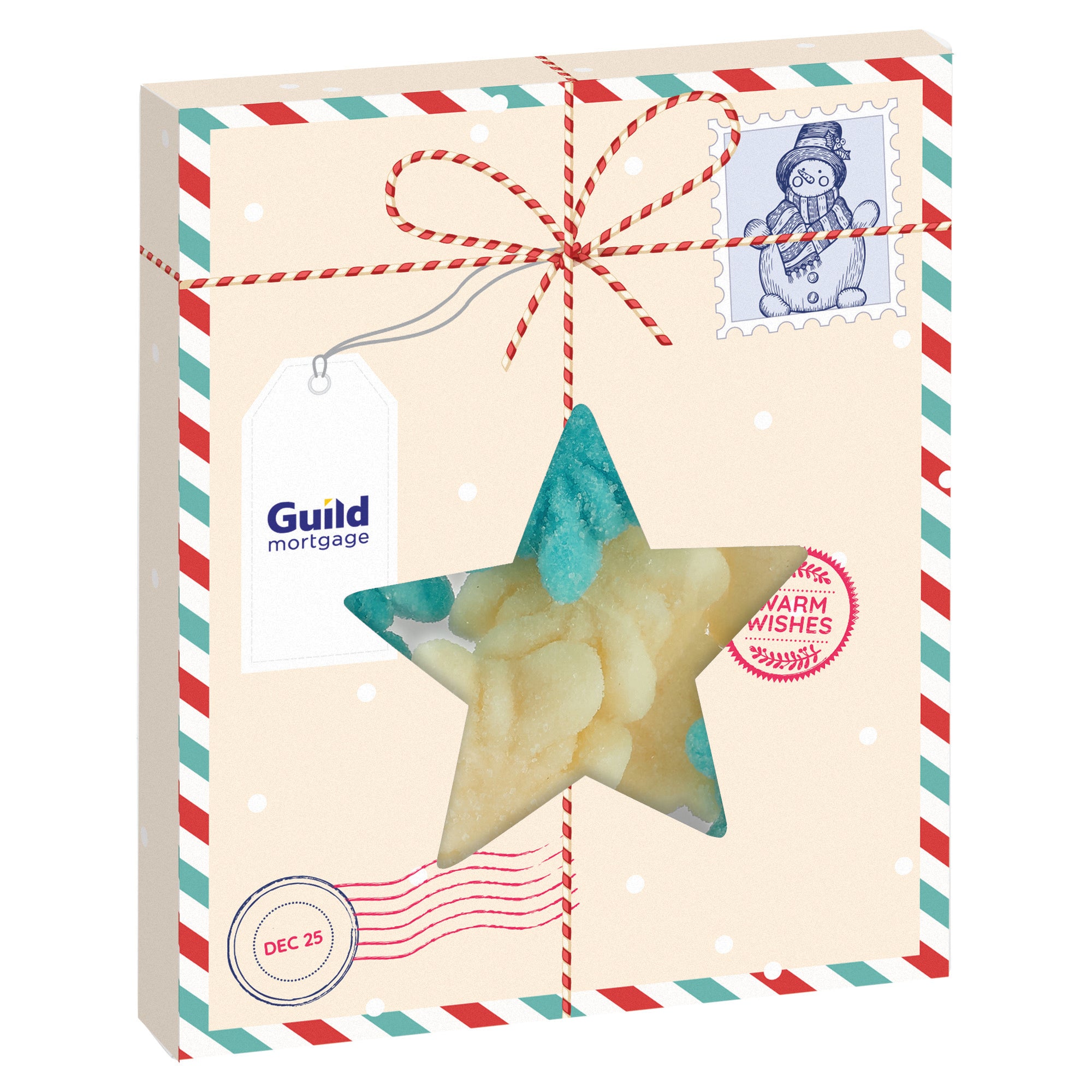 Window Box with Holiday Confections Star / Gummy Snowflakes