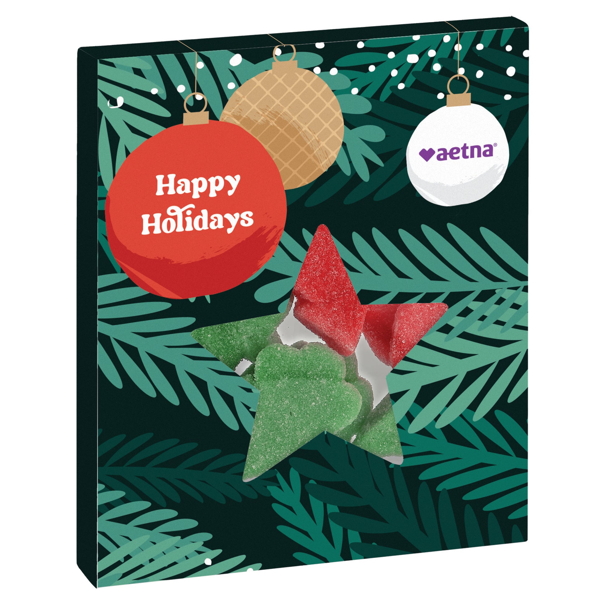 Window Box with Holiday Confections Star / Gummy Holiday Trees