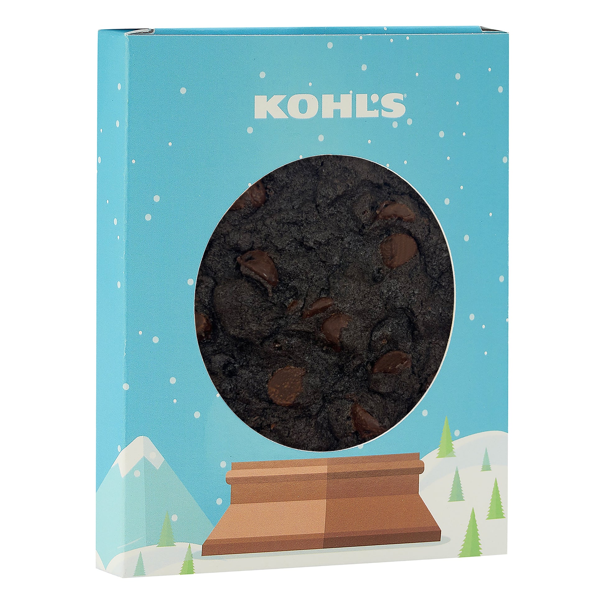 Holiday Window Box with Gourmet Cookie Round / Double Chocolate Chunk