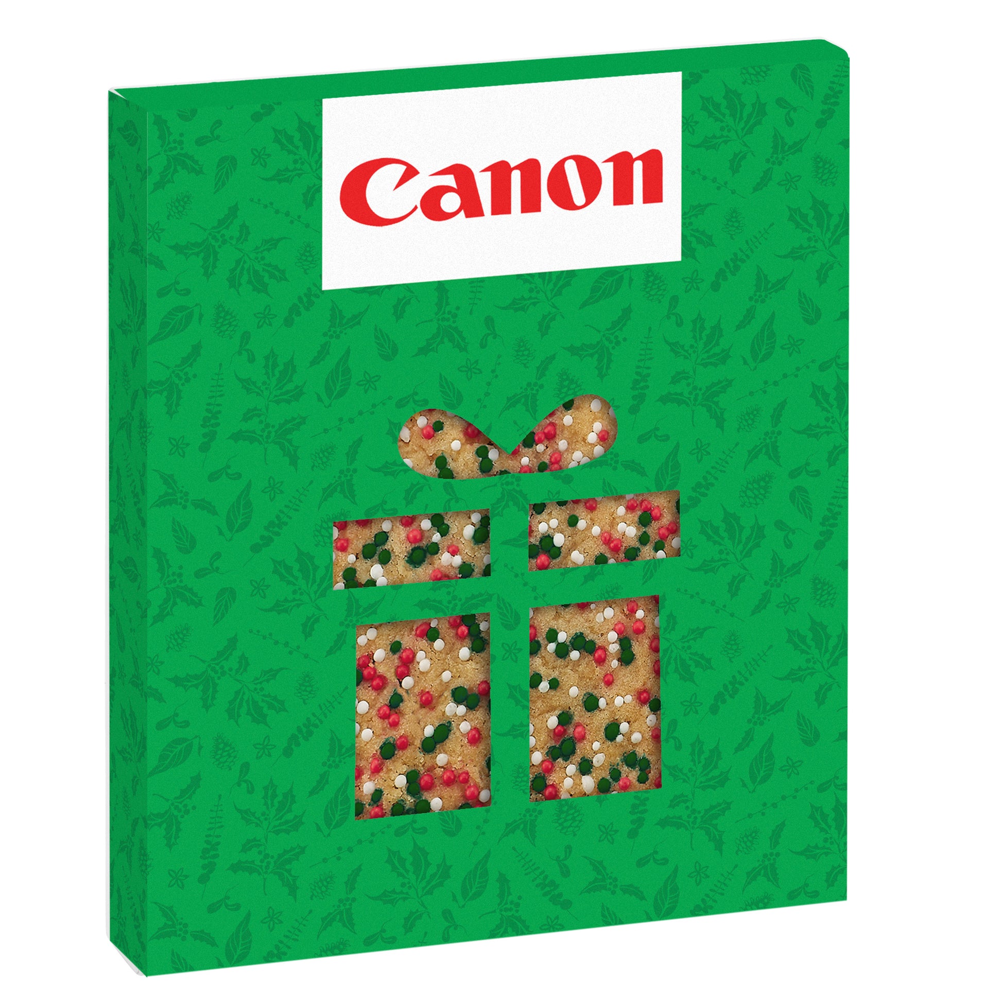 Holiday Window Box with Gourmet Cookie Gift / Sugar Cookie with Holiday Nonpareils