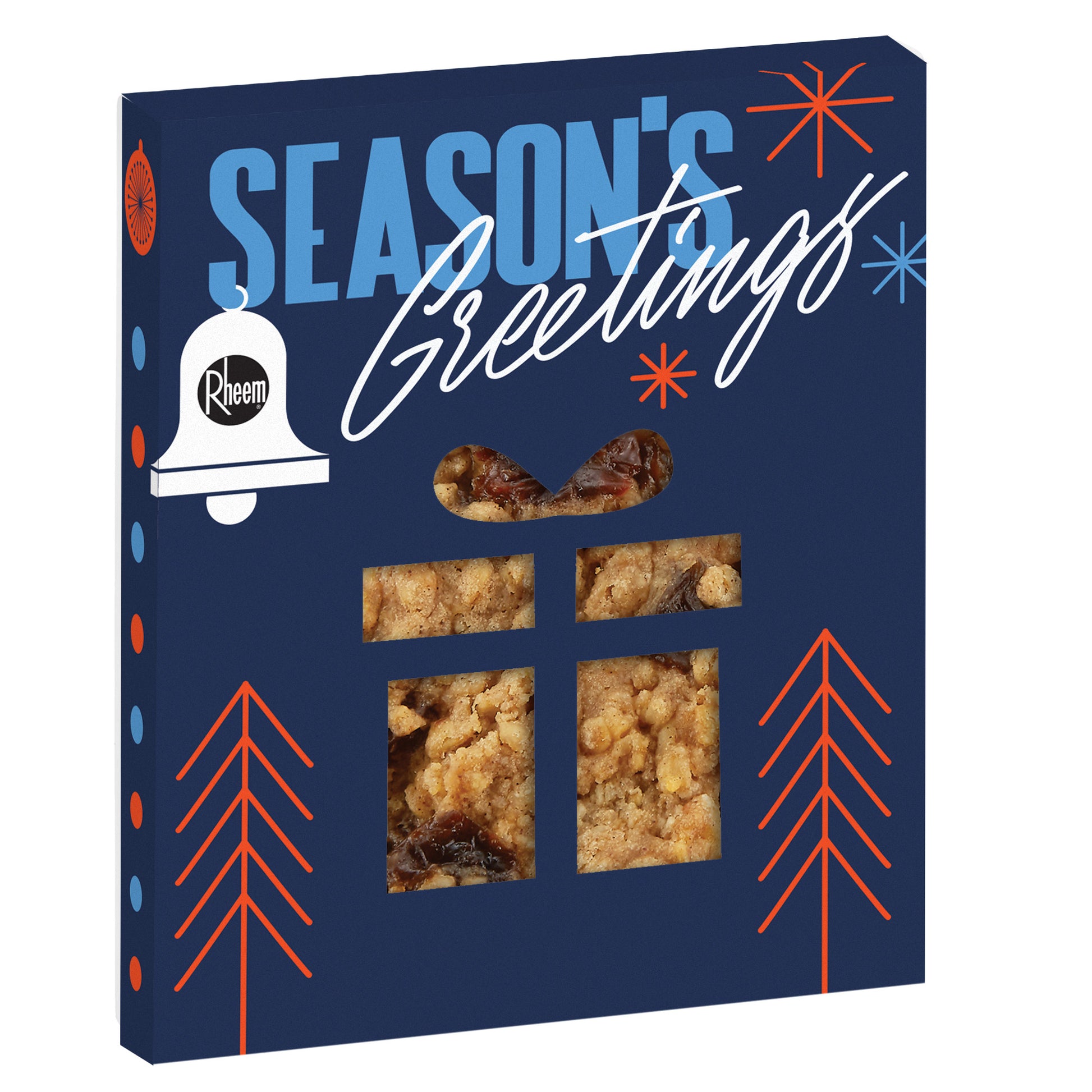 Holiday Window Box with Gourmet Cookie Gift / Oatmeal Raisin