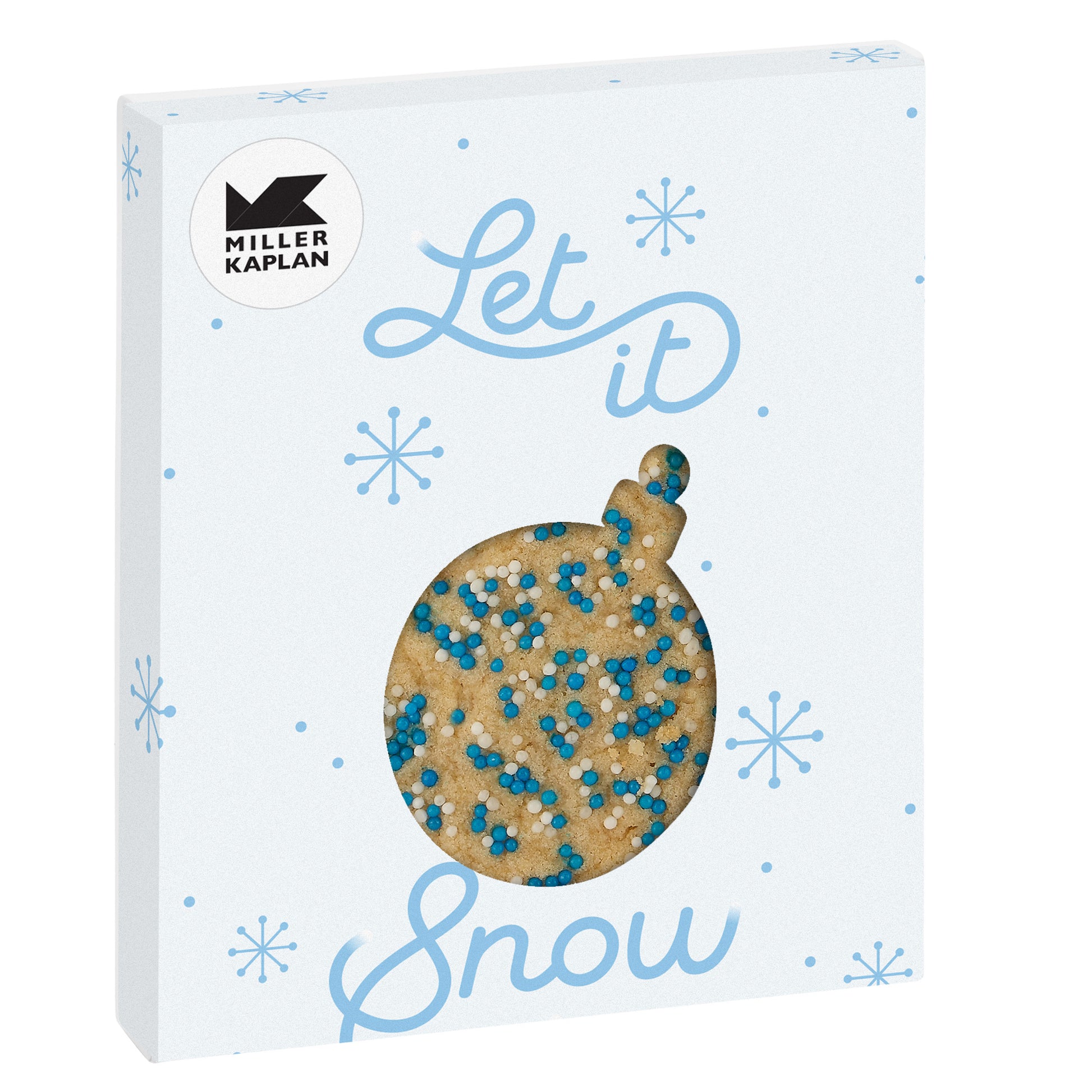 Holiday Window Box with Gourmet Cookie Ornament / Sugar Cookie with Corporate Color™ Nonpareils