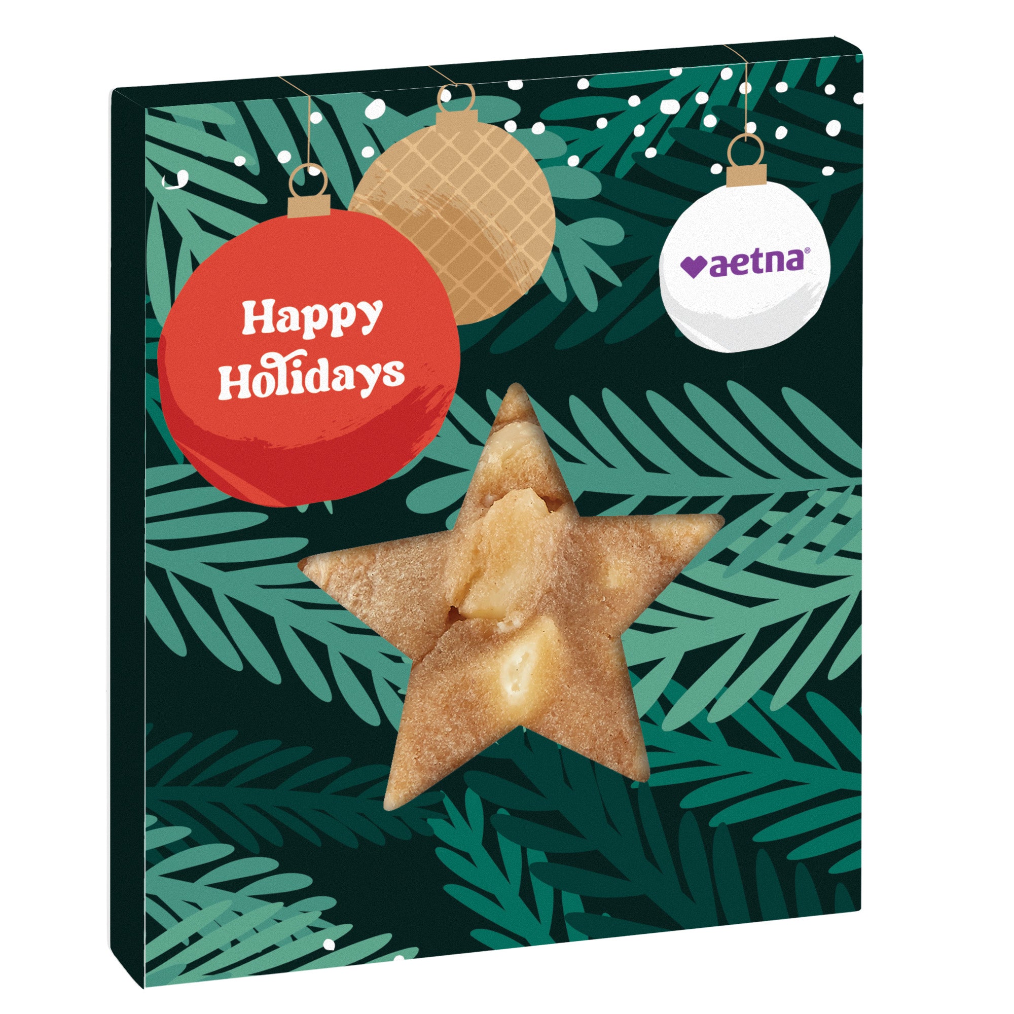 Holiday Window Box with Gourmet Cookie Star / White Chocolate Macadamia